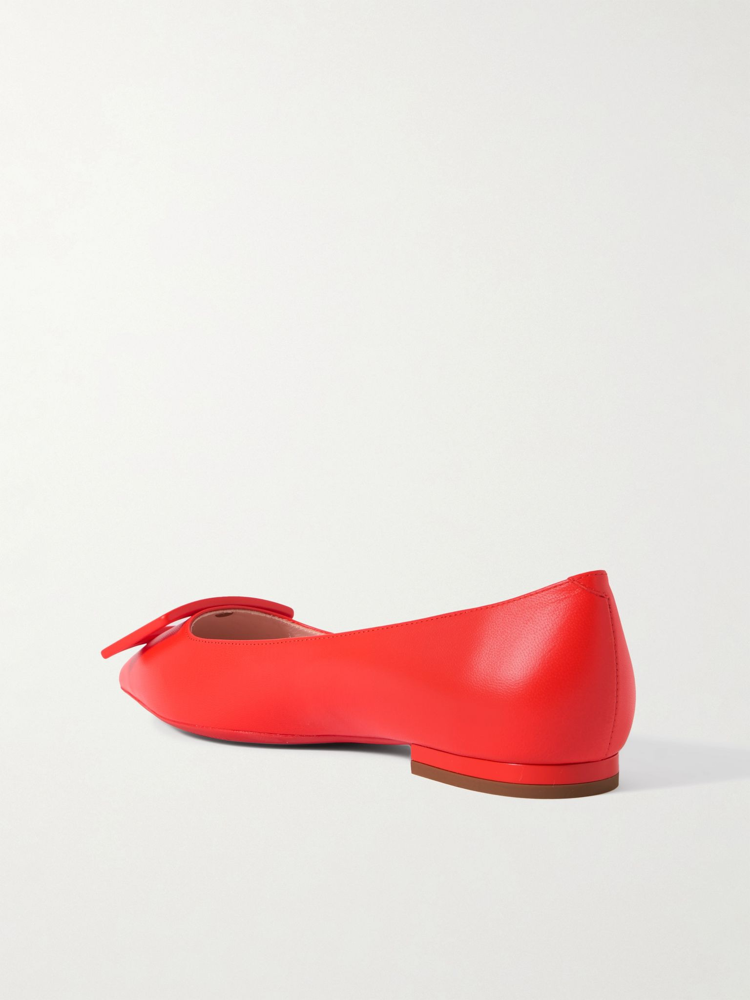 Gommettine buckled leather ballet flats Red - 3