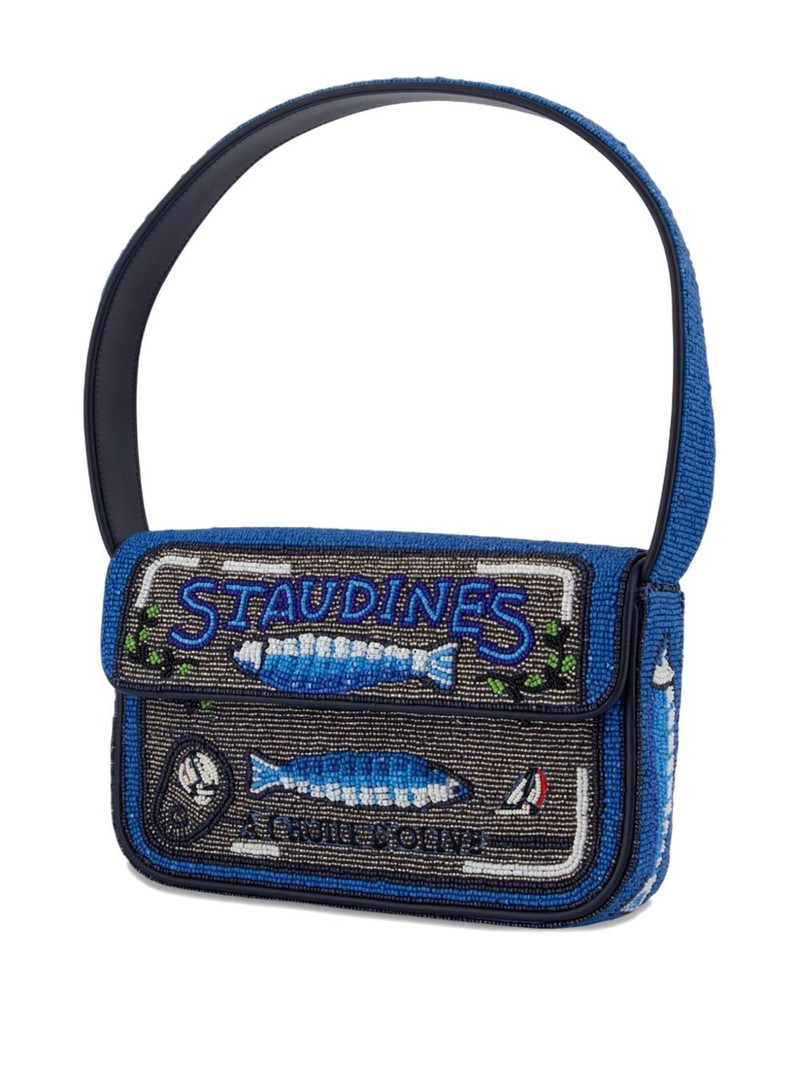 STAUD Tommy beaded fish-motif shoulder bag outlook