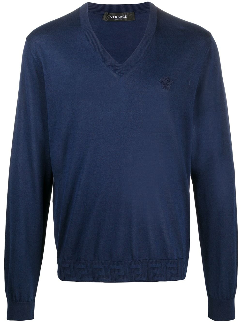 Greca accent silk jumper - 1