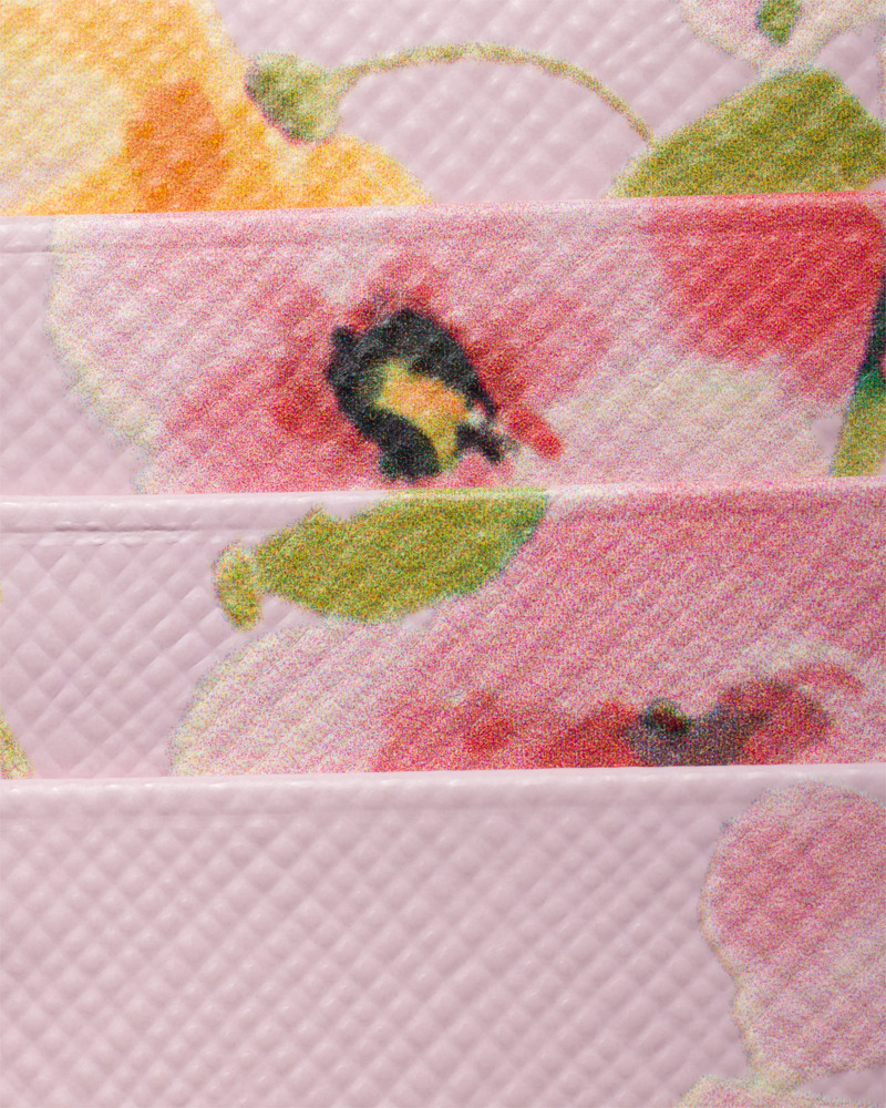 Prada Floral-print Saffiano leather card holder outlook