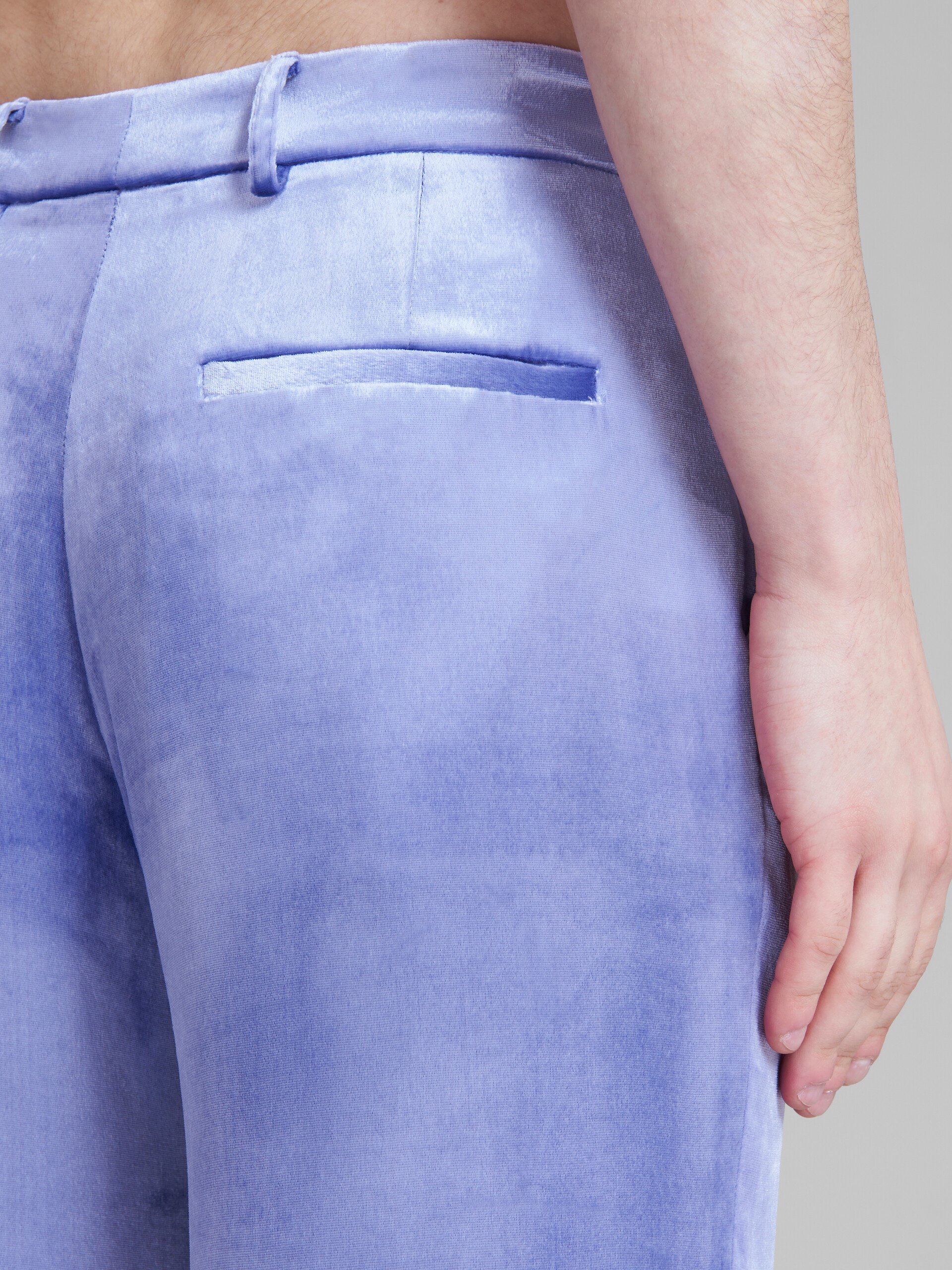 PURPLE VELVET TROUSERS - 4