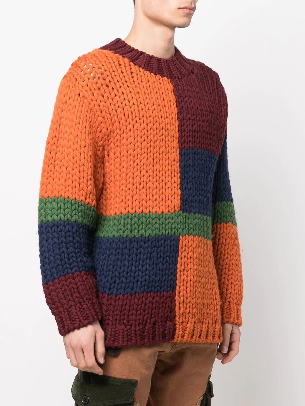 colour-block wool jumper - 3