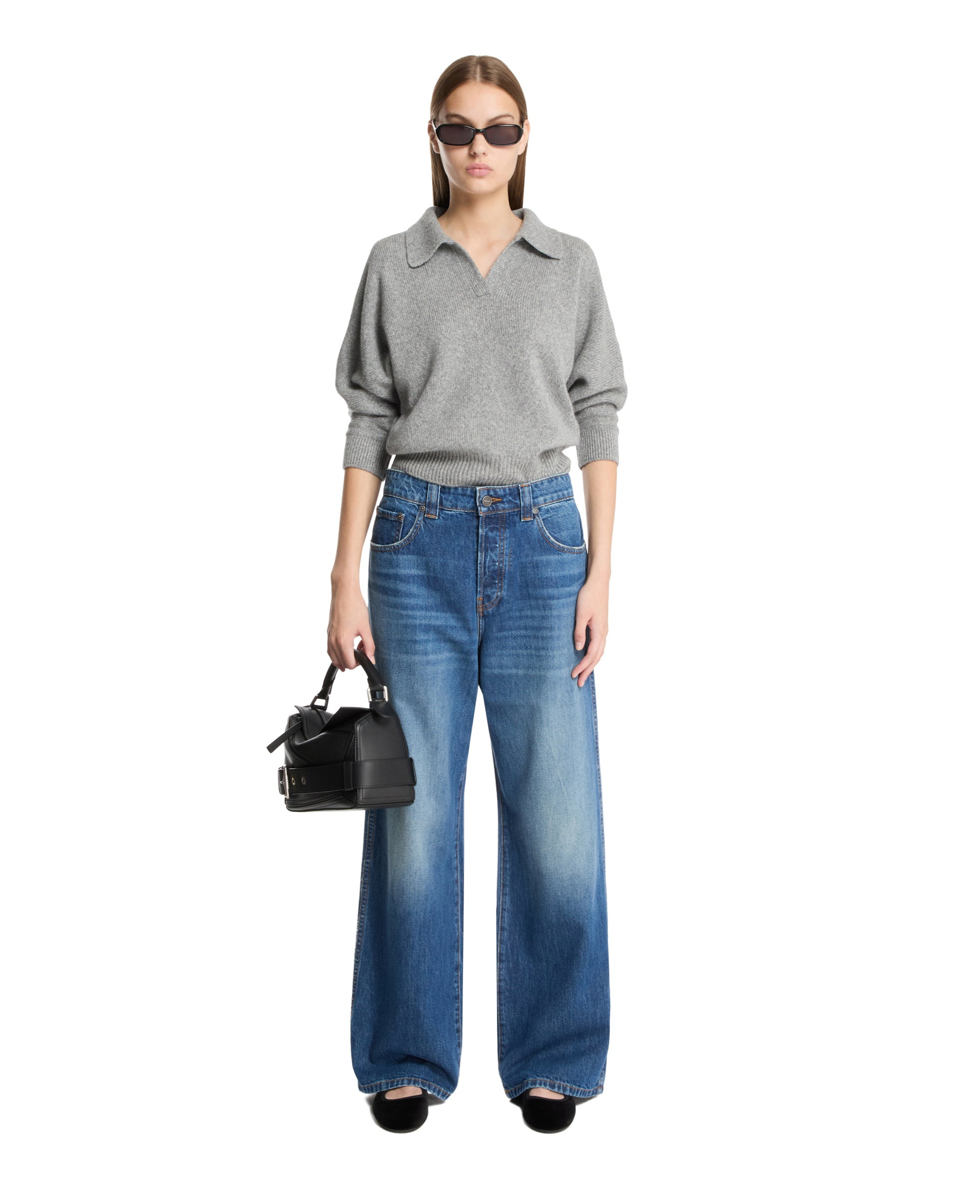 Gray Herve Cashmere Polo - 2