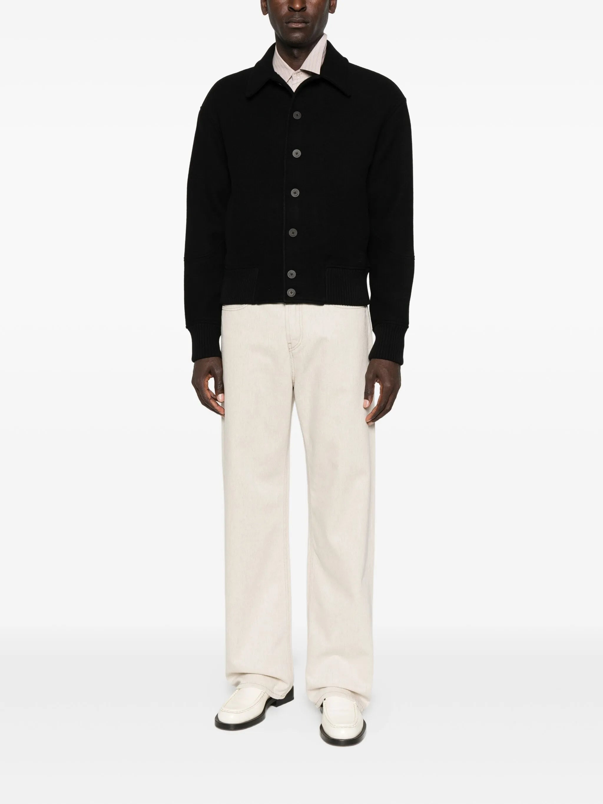 Jacquemus Button-fastening Ribbed-hem Jacket - 3