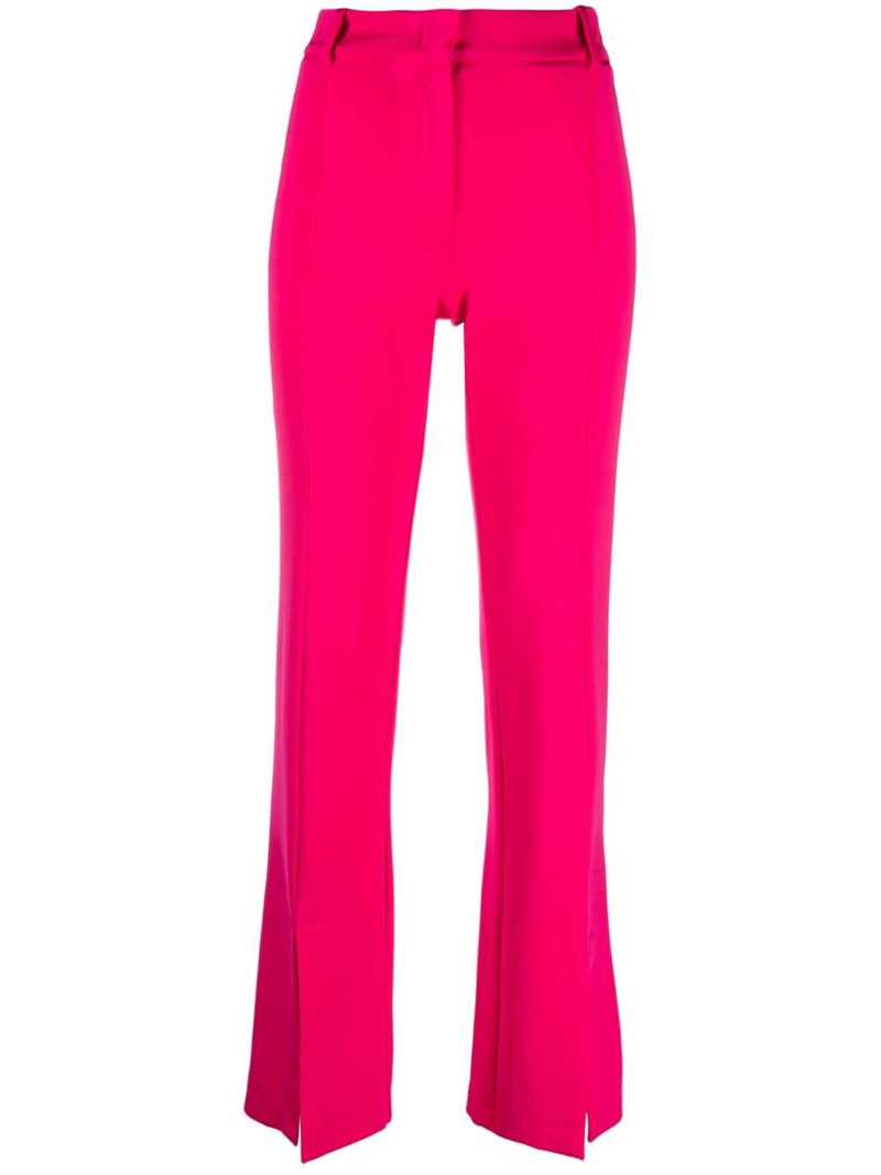 front-split slim-fit trousers 1