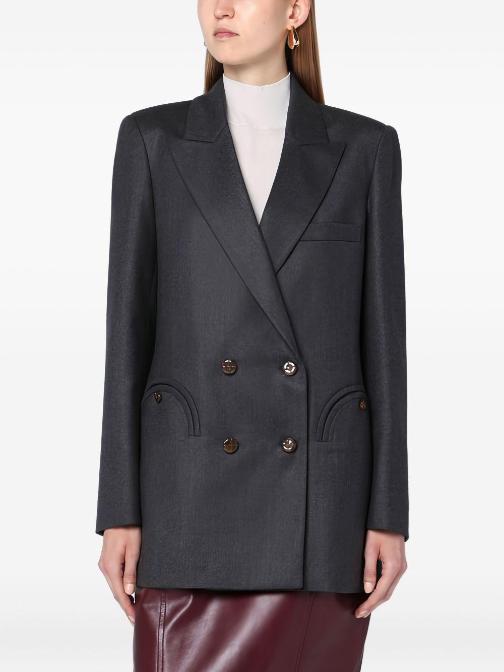 double-breasted blazer - 1