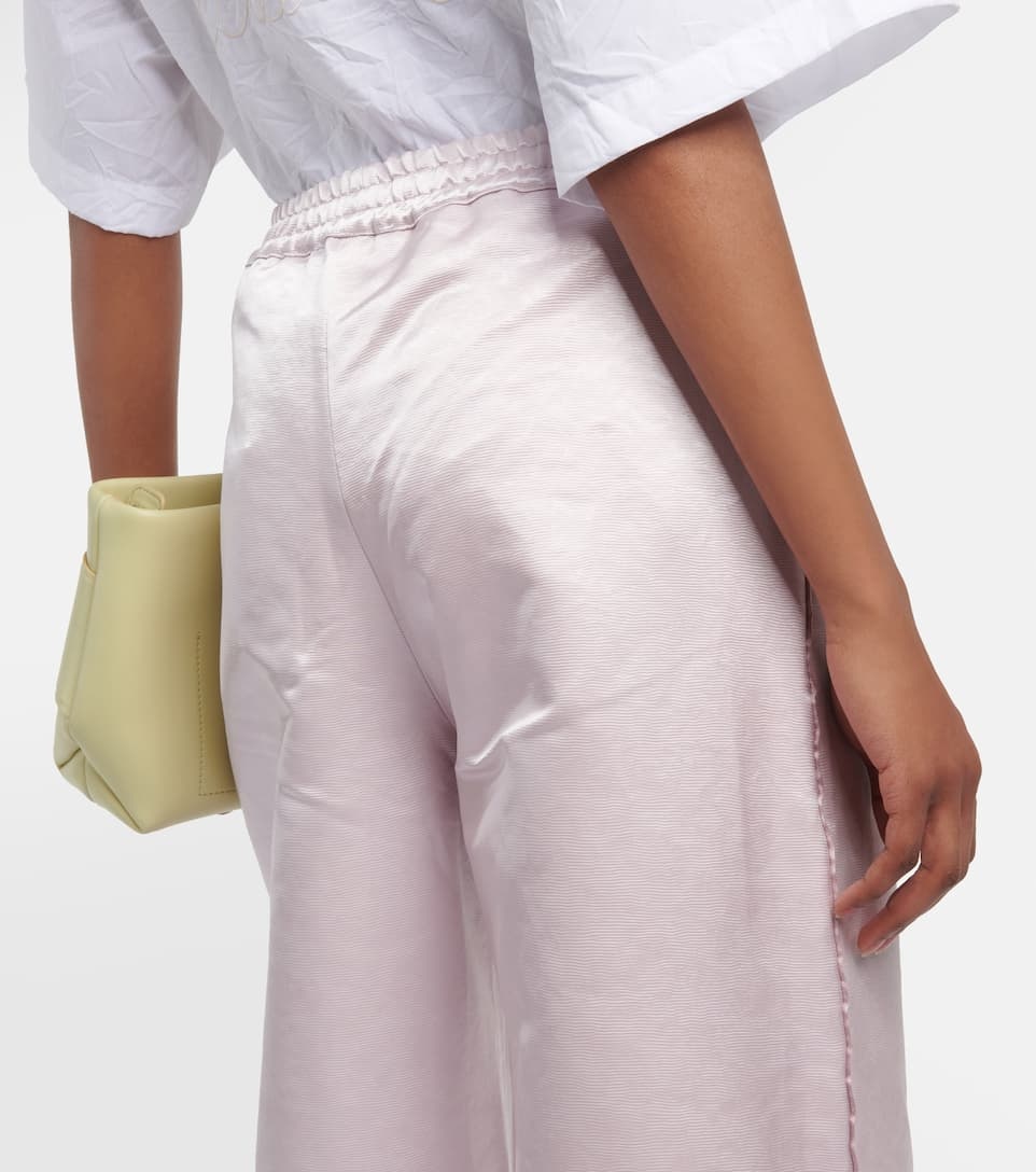 Wide-leg satin pants - 6
