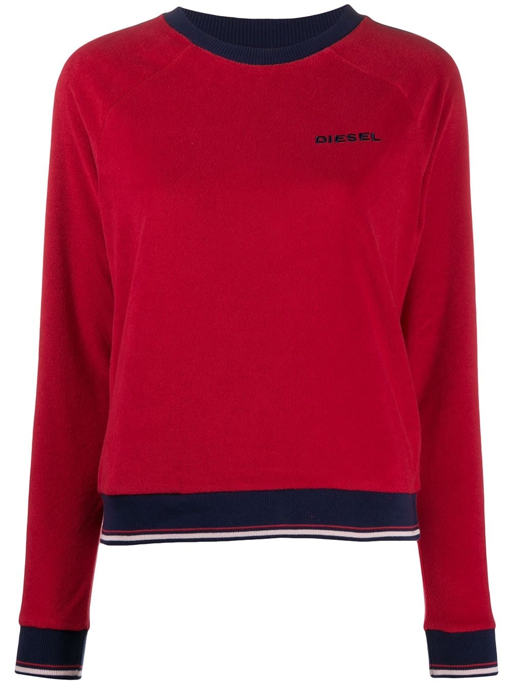 stripe detail logo embroidered jumper - 1