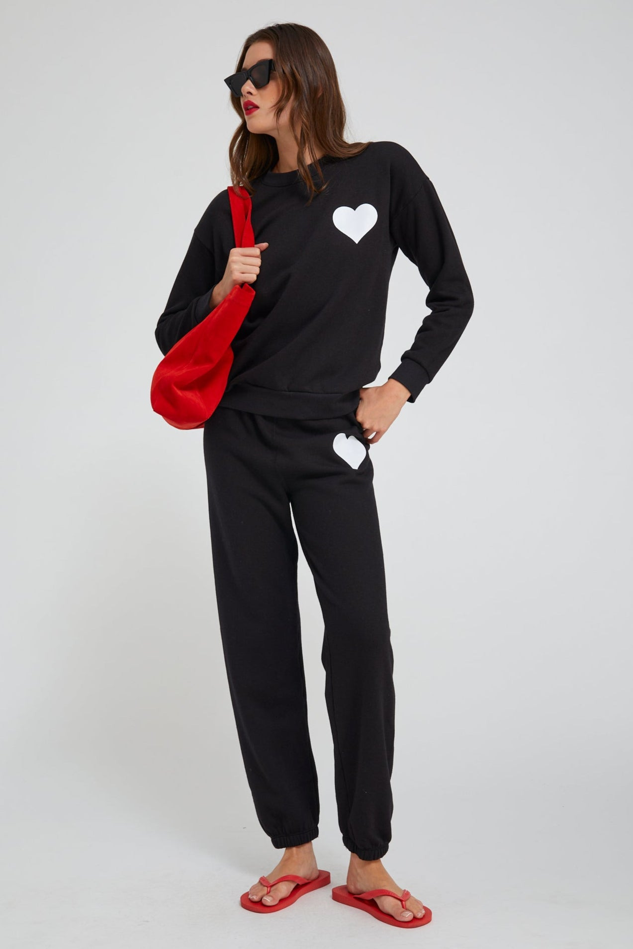 BLACK HEART SWEATPANTS - 4