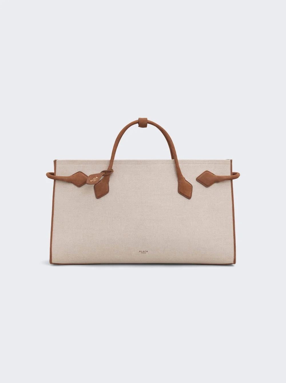 Le Teckel Tote Bag In Canvas And Nubuck Umber - 1