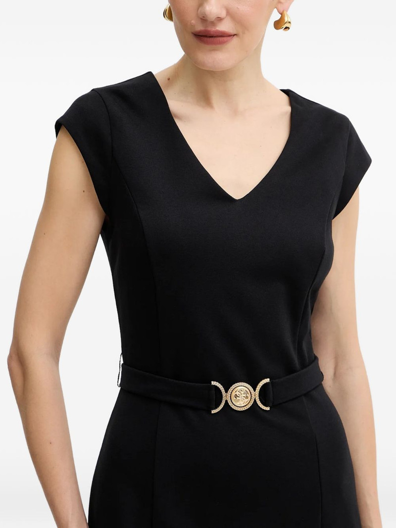 Chrissy V-neck belted mini dress 4