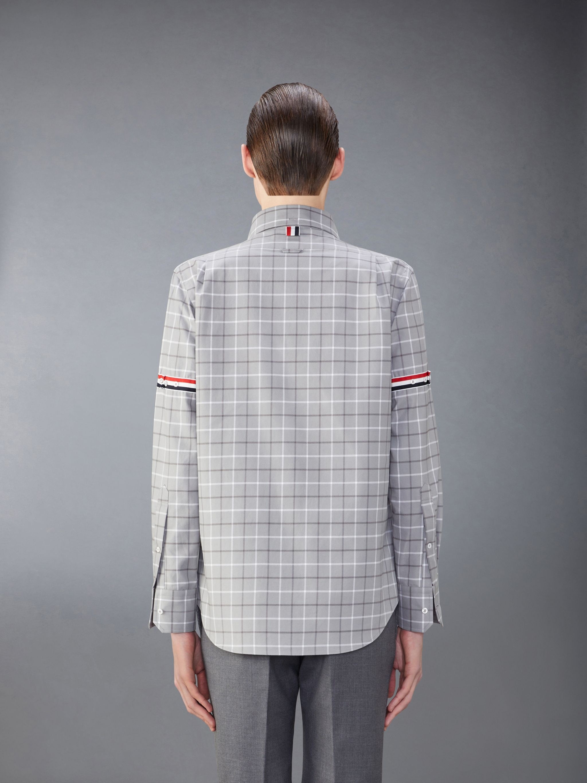 Check Cotton Flannel Armband Shirt - 3