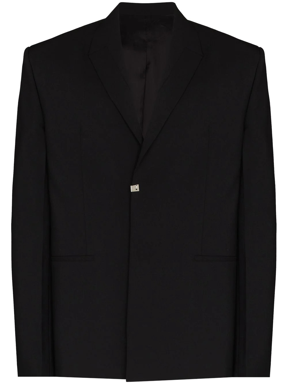 wide-shoulder tailored blazer - 1