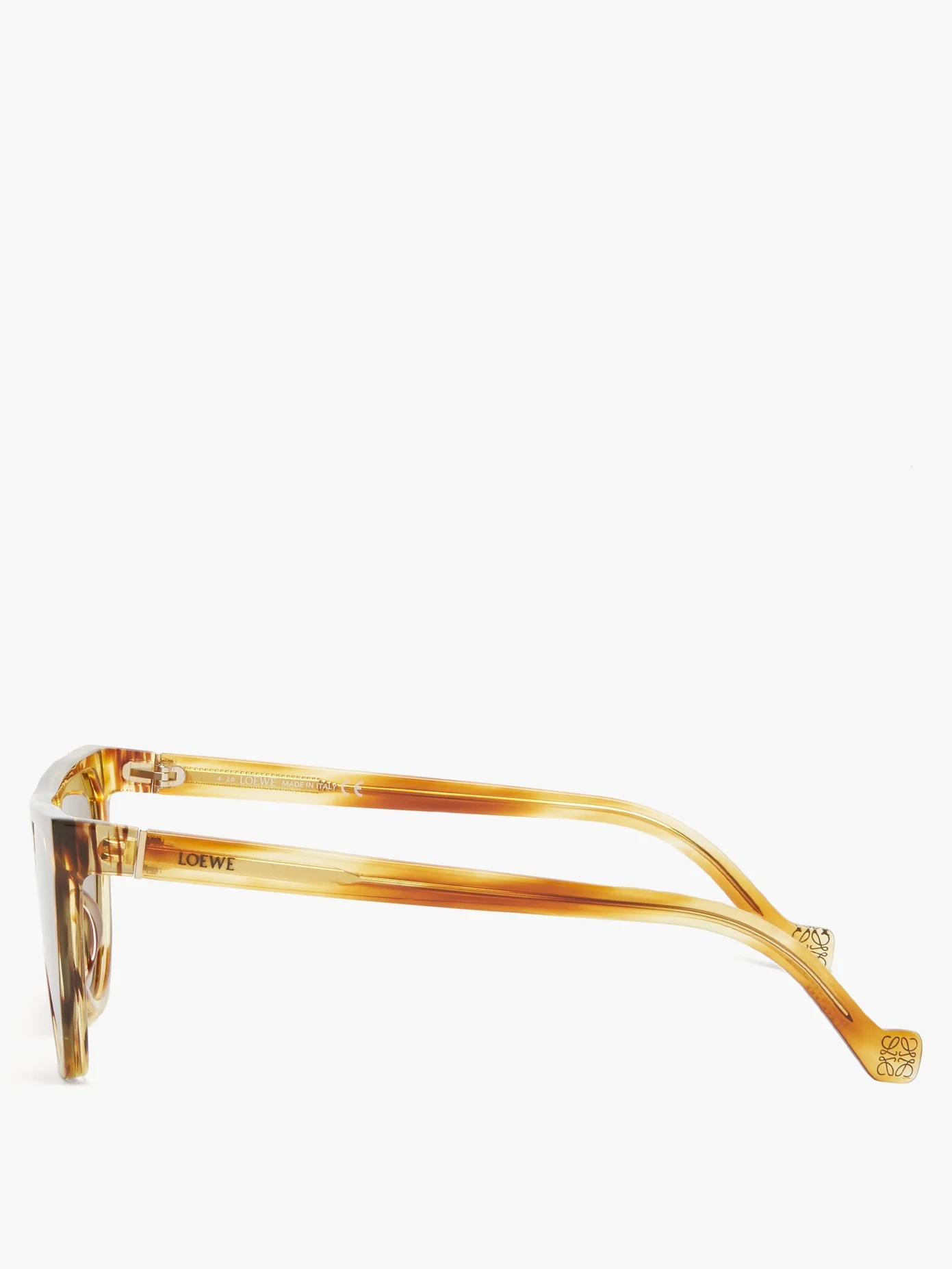 Flat-top acetate and metal sunglasses - 4