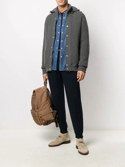 Brunello Cucinelli hooded button-down cardigan outlook