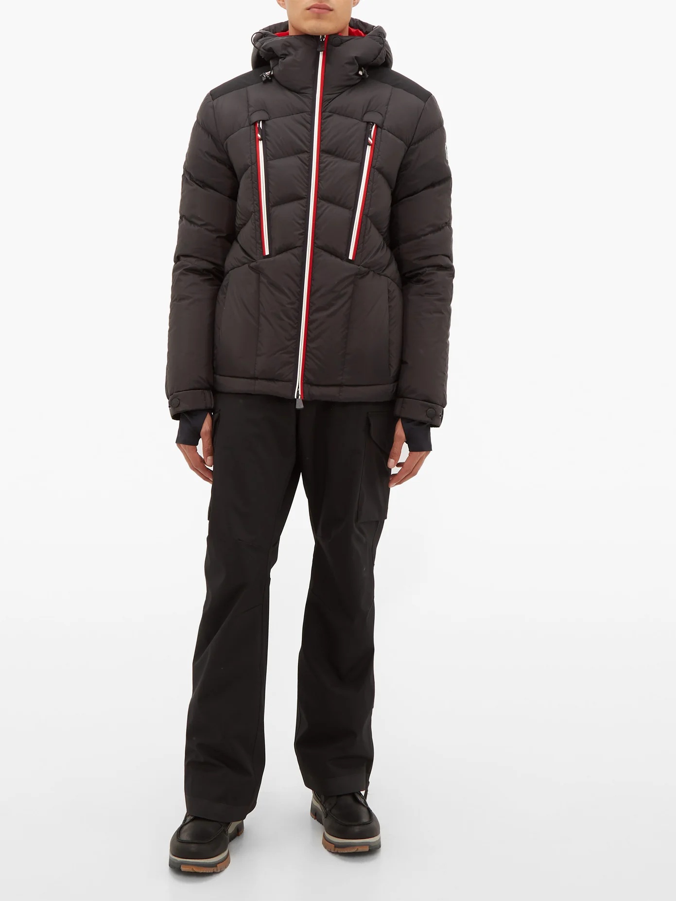 Arnensee tricolour-trim quilted down ski jacket - 6