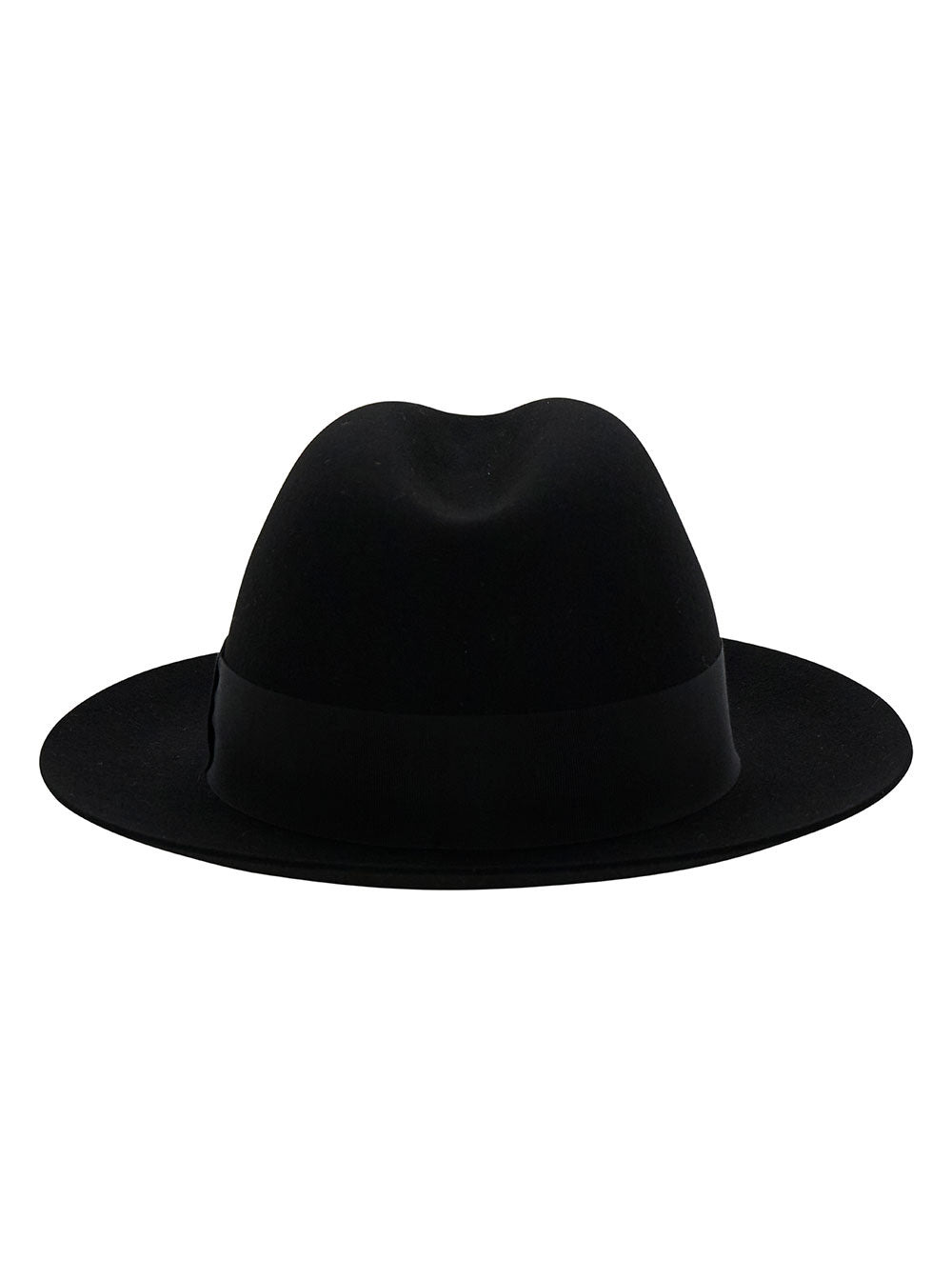Saint Laurent Women Black Fedora Hat With Grosgrain Band In Wool Felt Woman - 4