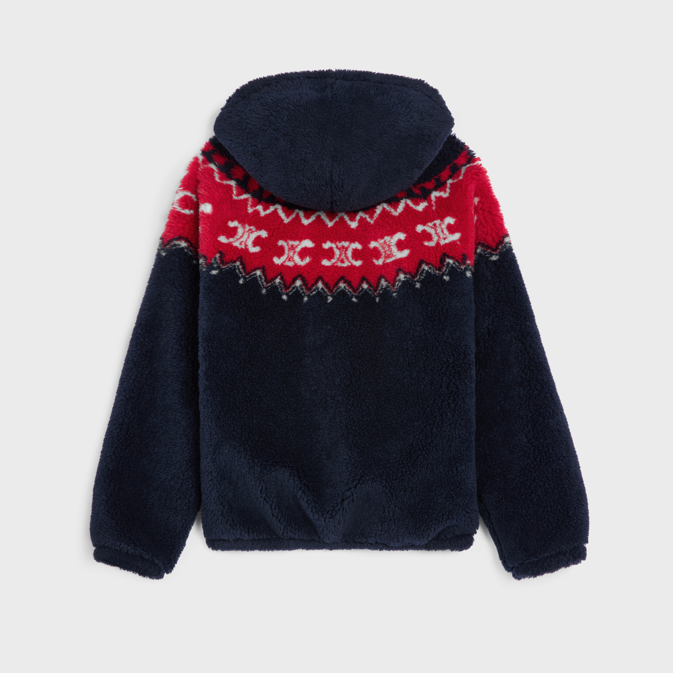 hooded jacket IN TRIOMPHE FAIR ISLE FLEECE - 2
