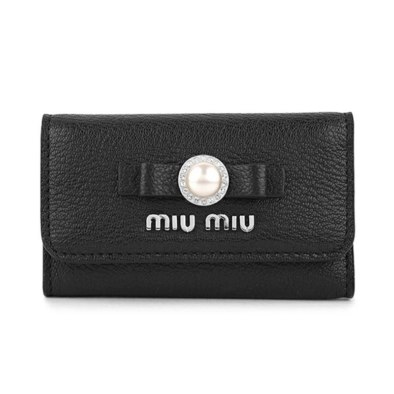 (WMNS) MIU MIU Key Holders Leather 'Black' 5PG2222F3R-F0002 1