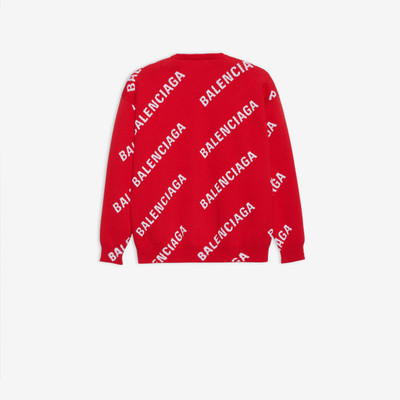 BALENCIAGA Allover Logo Crewneck outlook