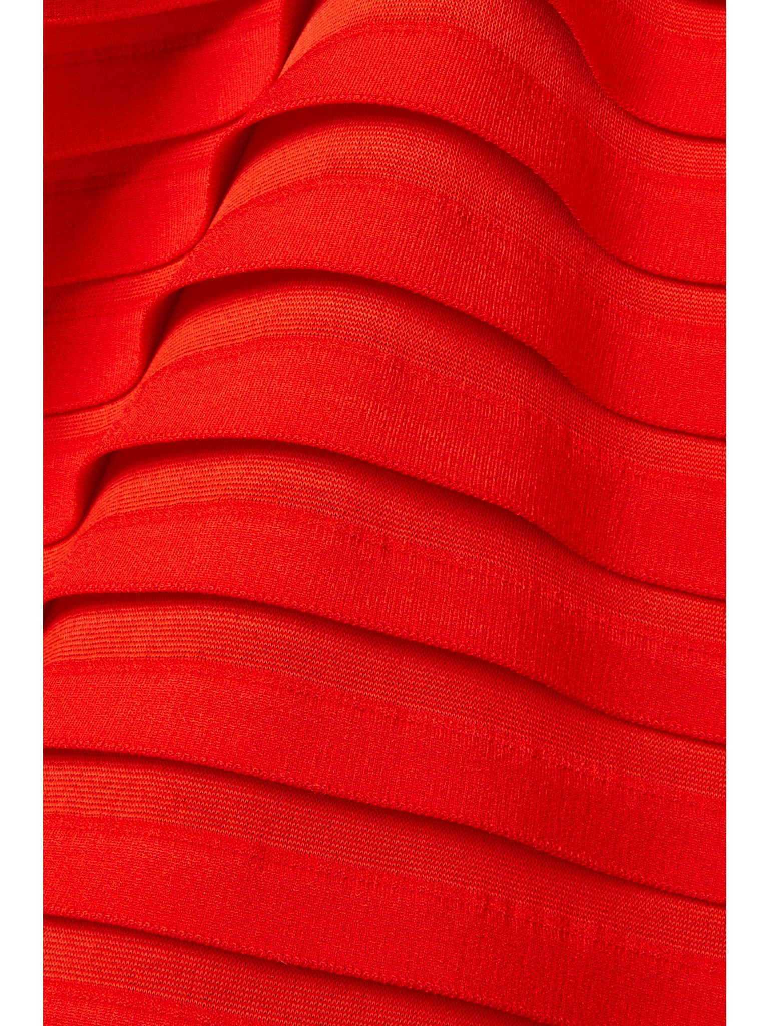 Layered knitted maxi dress Red - 4