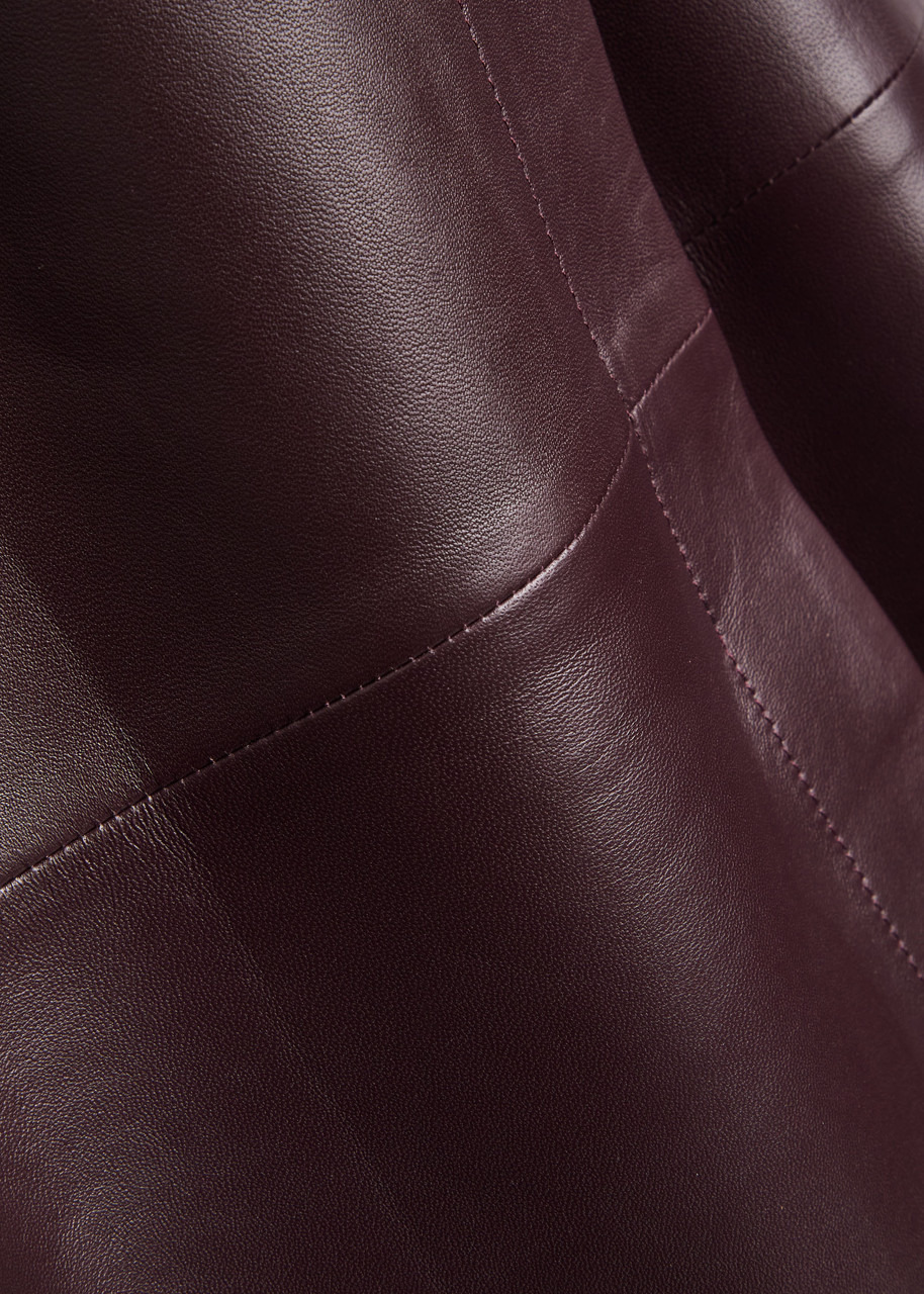 Joseph Panelled Wrap-effect Leather Midi Skirt - 4