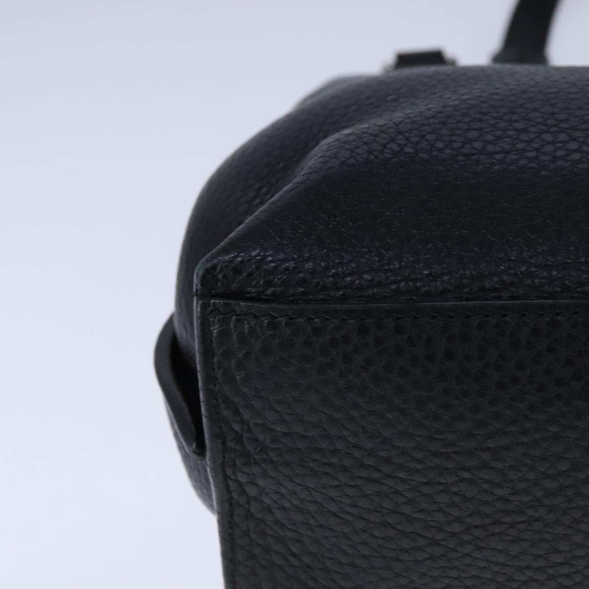 GUCCI Bamboo Daily Hand Bag Leather Black - 12