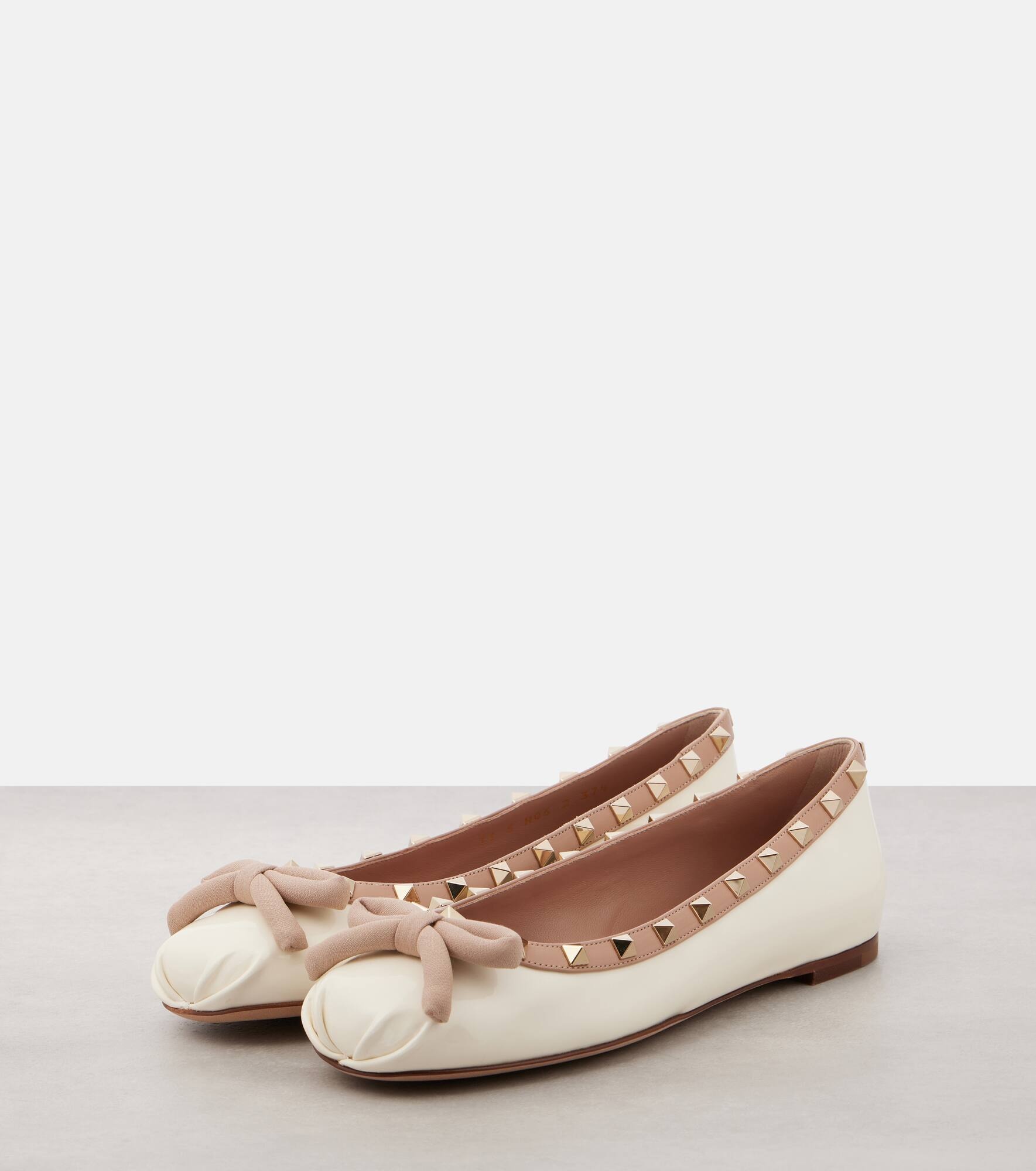 Rockstud leather ballet flats - 5