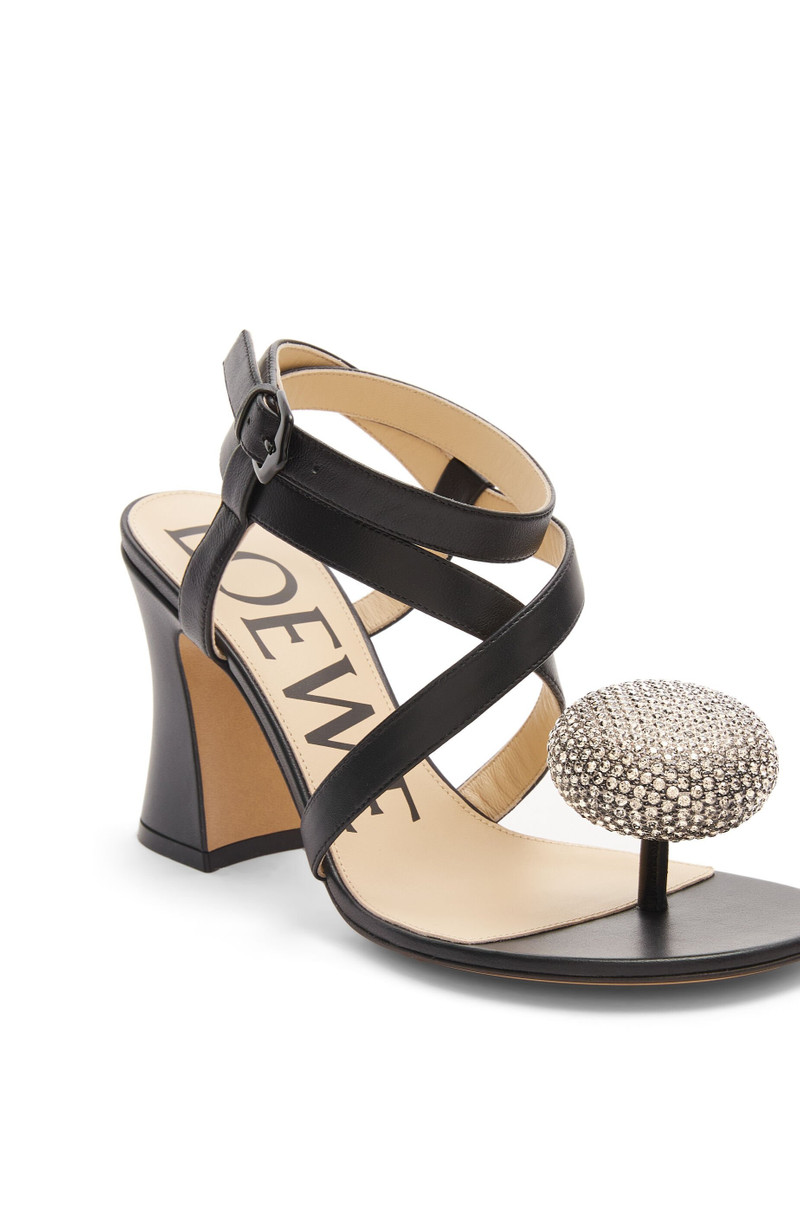 Calle Pebble sandal in lambskin and rhinestones 4