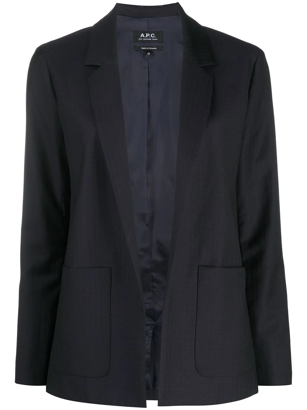 open front tailored blazer - 1