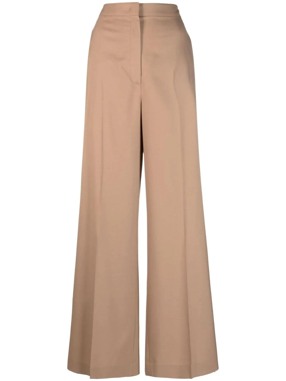 pressed-crease wide-leg trousers - 1