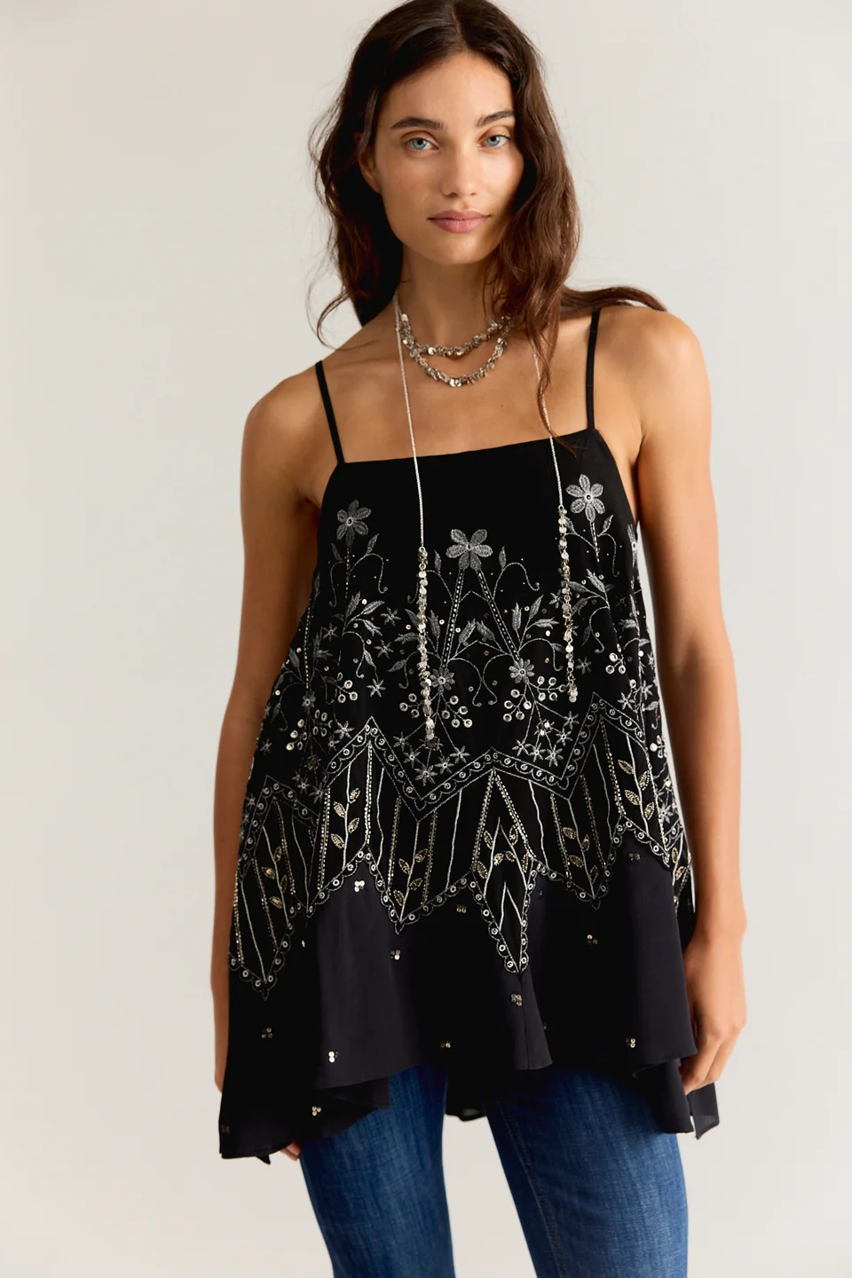 Moonflower Embellished Tunic - 1