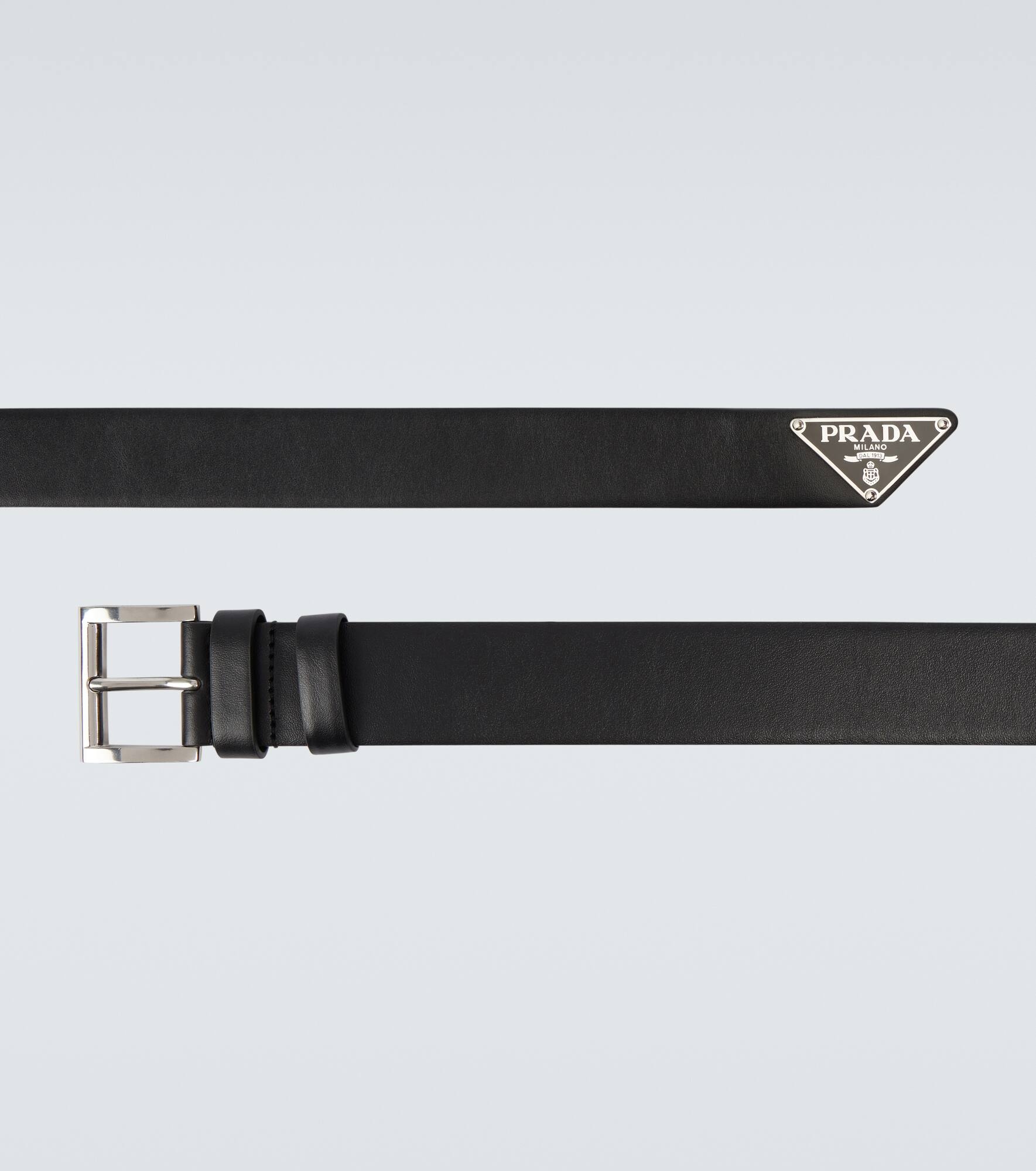 Logo leather belt - 4