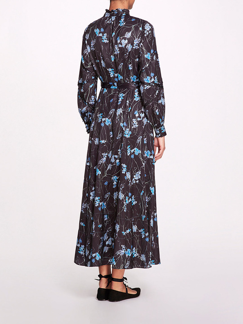 Marchesa FIORELLA SATEEN MAXI SHIRTDRESS outlook