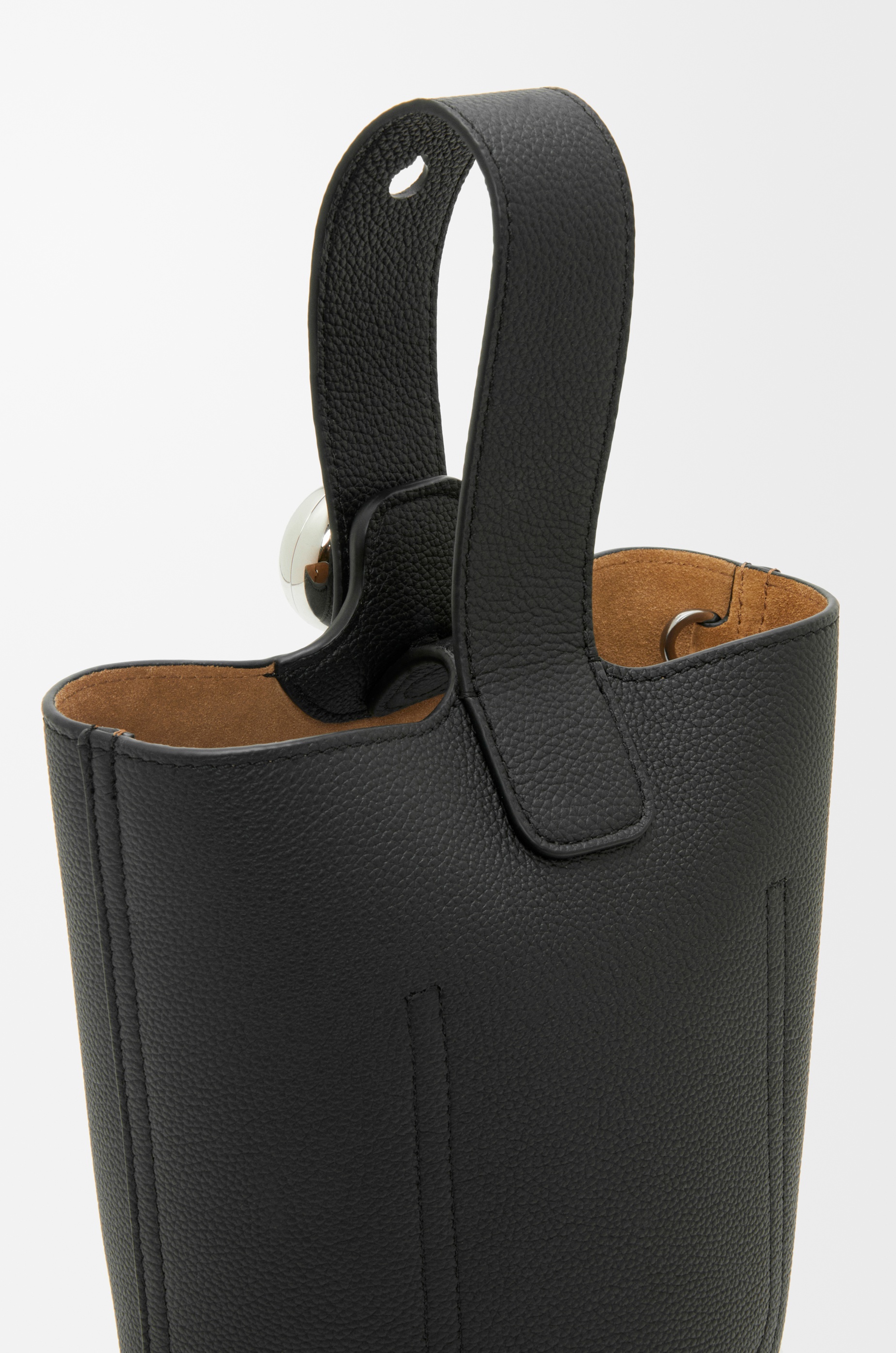 Mini Pebble Bucket bag in soft grained calfskin - 10