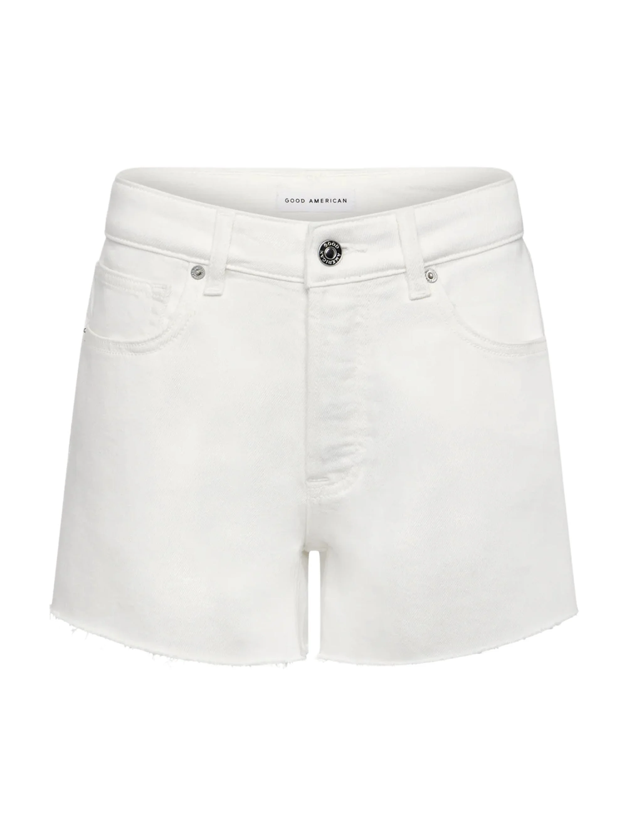 Women's Vintage Stretch-Cotton Shorts - White - 1