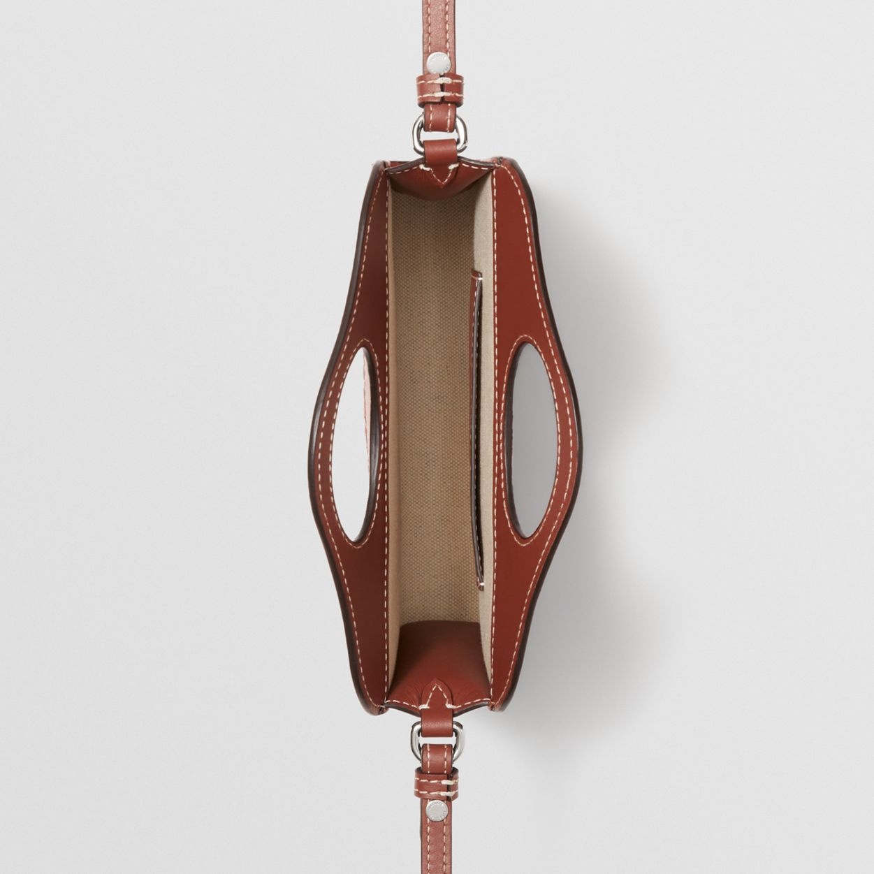 Micro Two-tone Canvas and Leather Pocket Bag - 5