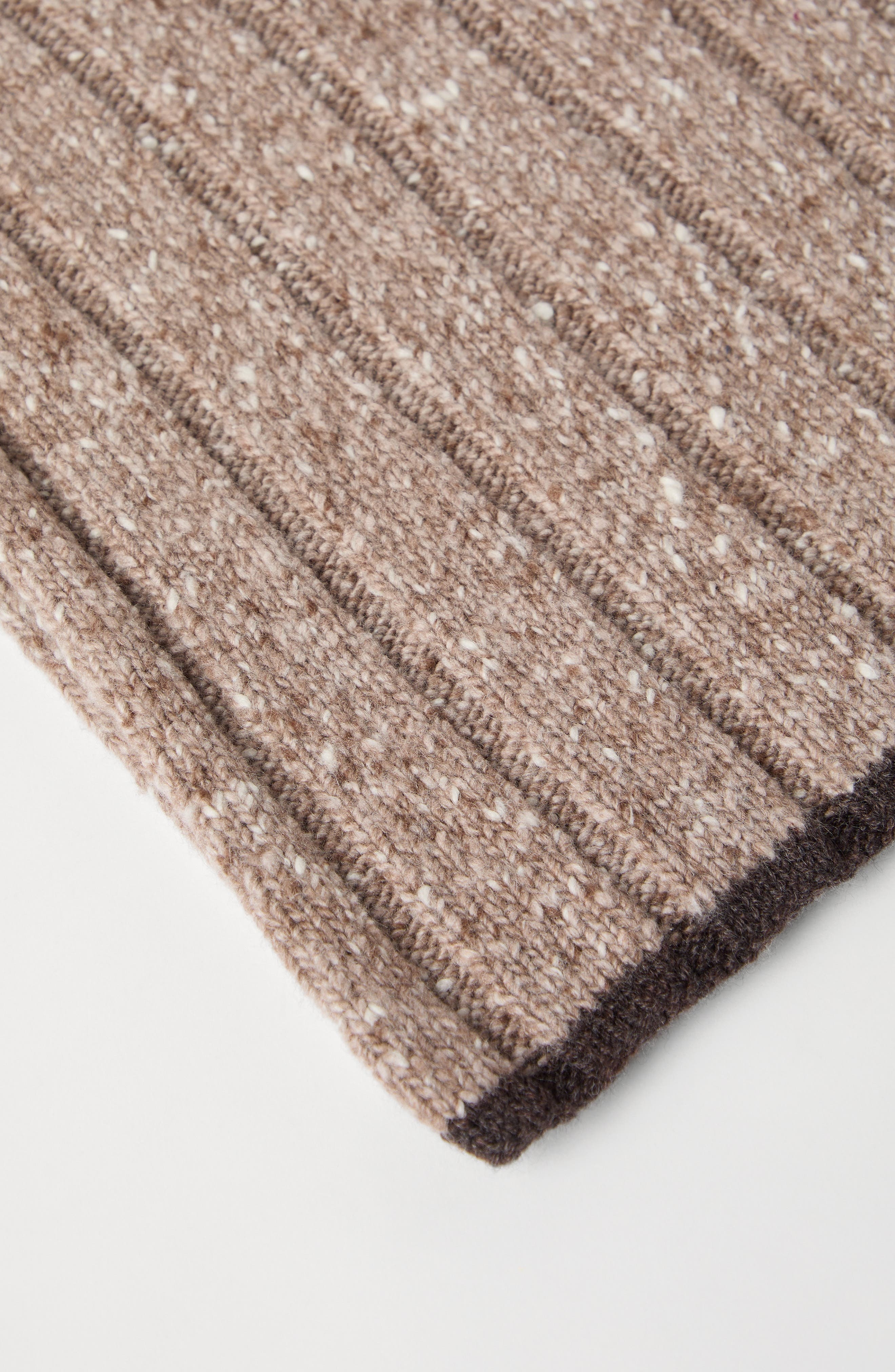 Brunello Cucinelli Cashmere knit scarf in Hazelnut at Nordstrom - 3