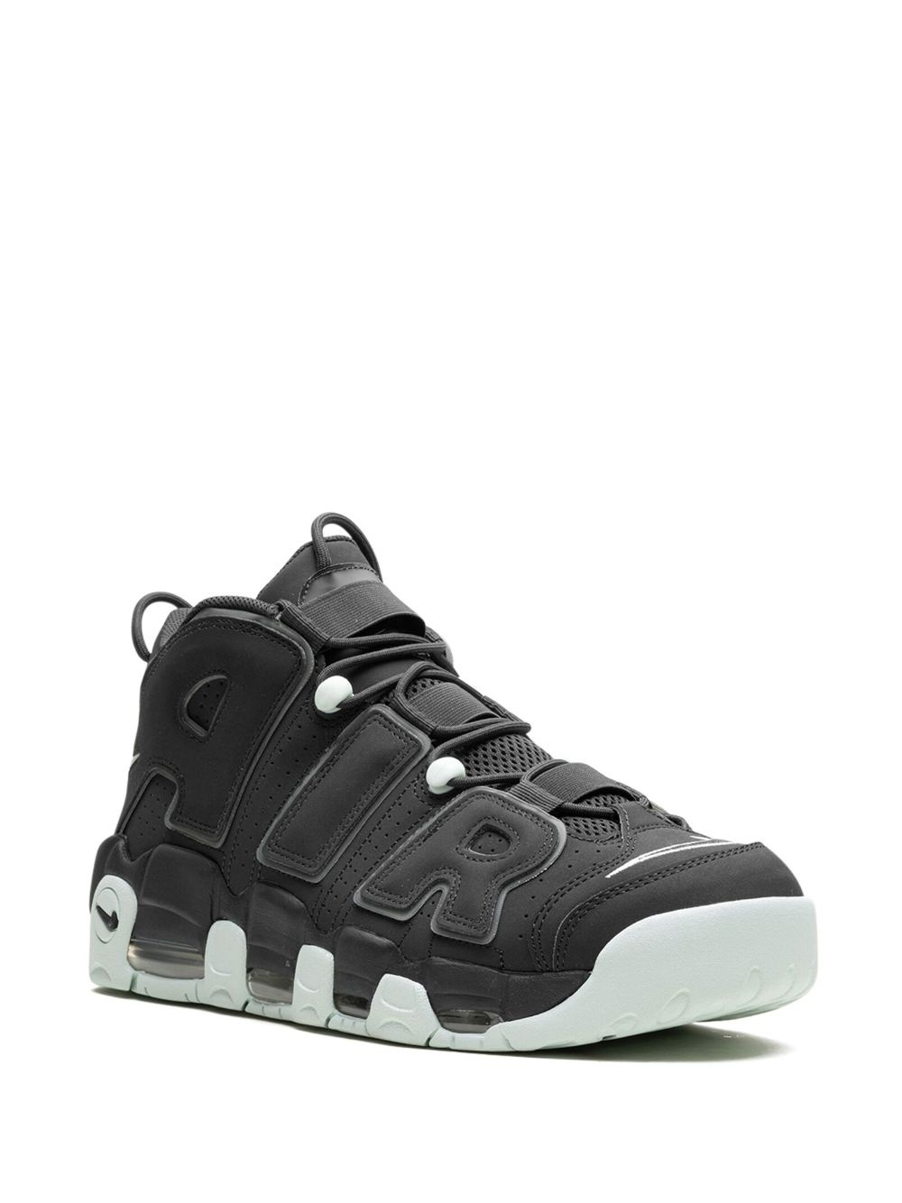 Nike Air More Uptempo Dark Smoke Grey Light Smoke Grey Barely Green sneakers farfetch REVERSIBLE