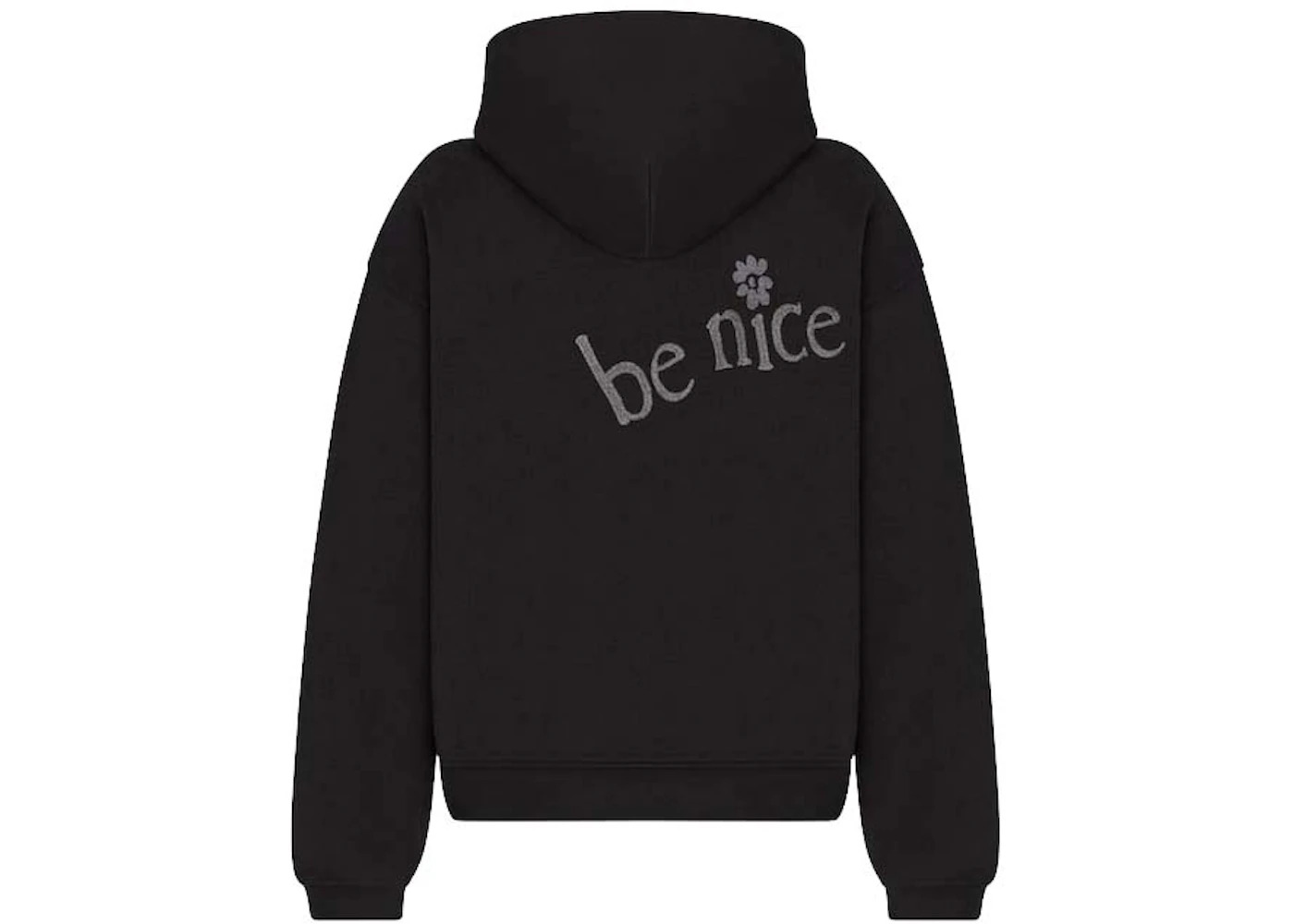 Dior x ERL Hooded Relaxed Fit Sweatshirt Black Cotton Fleece - 2