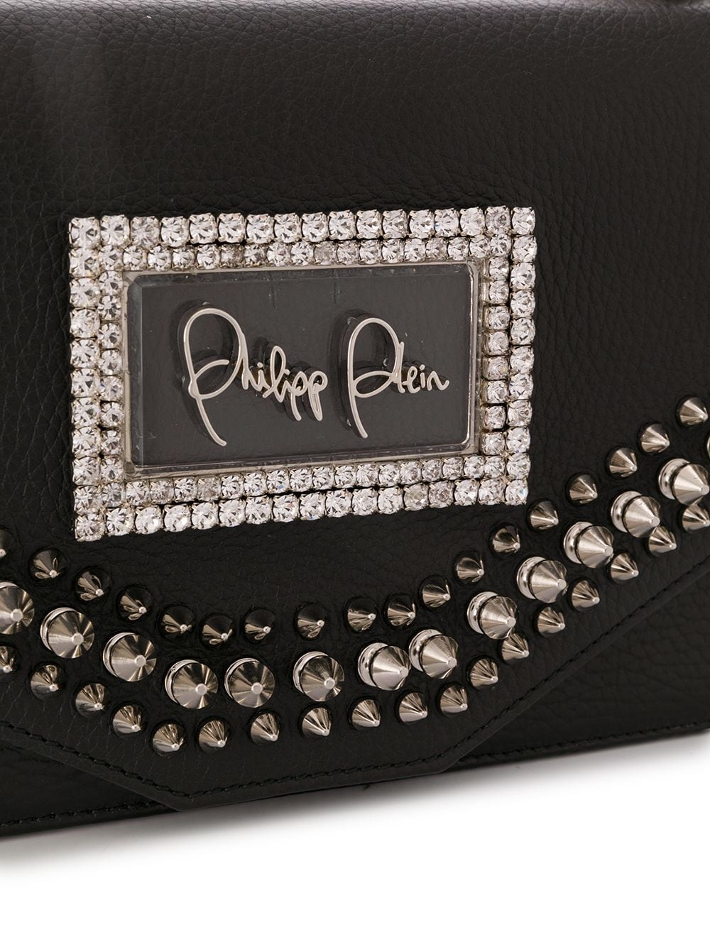 embellished logo plaque shoulder bag - 4