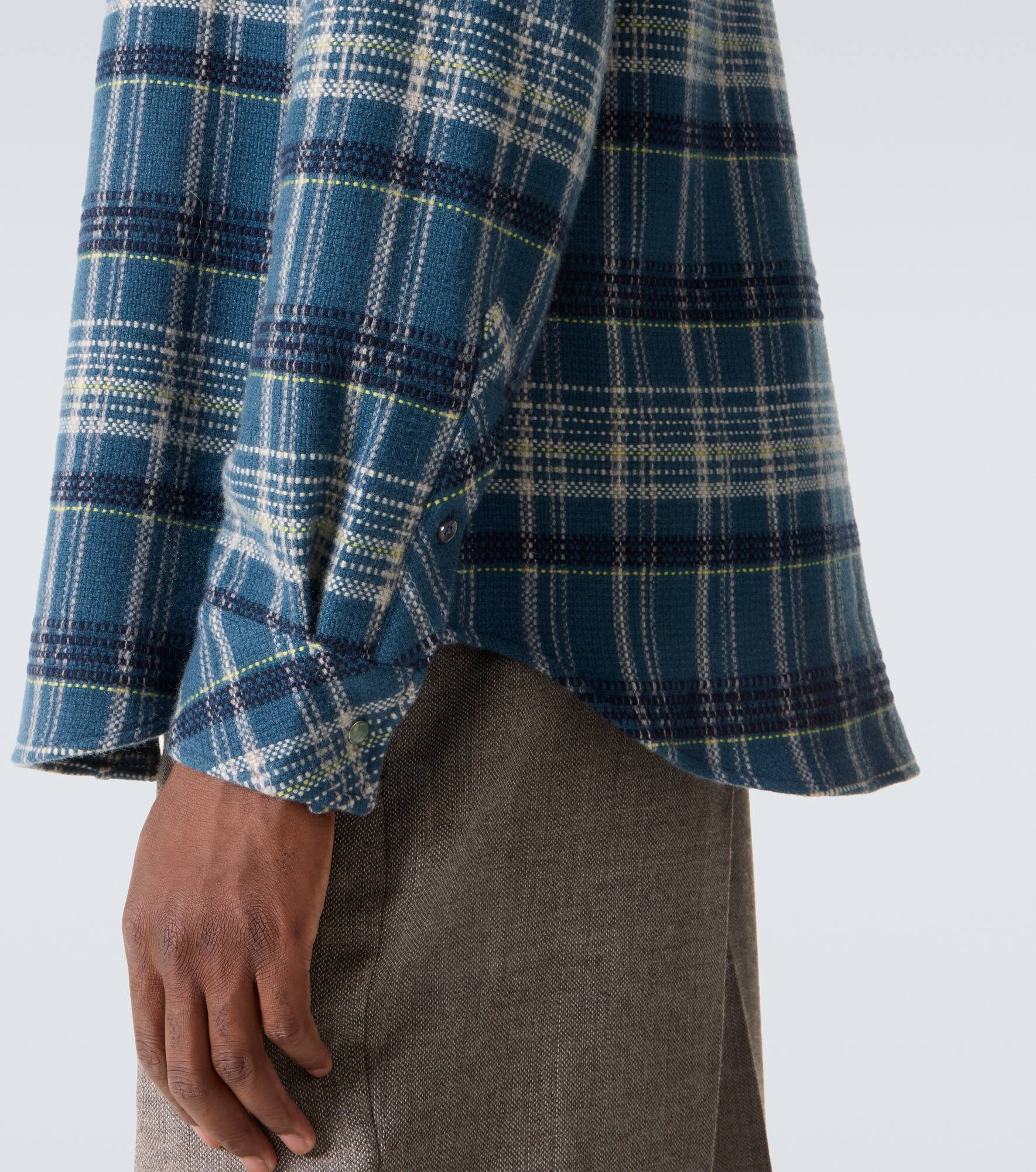 Fantasia tartan cashmere shirt - 6