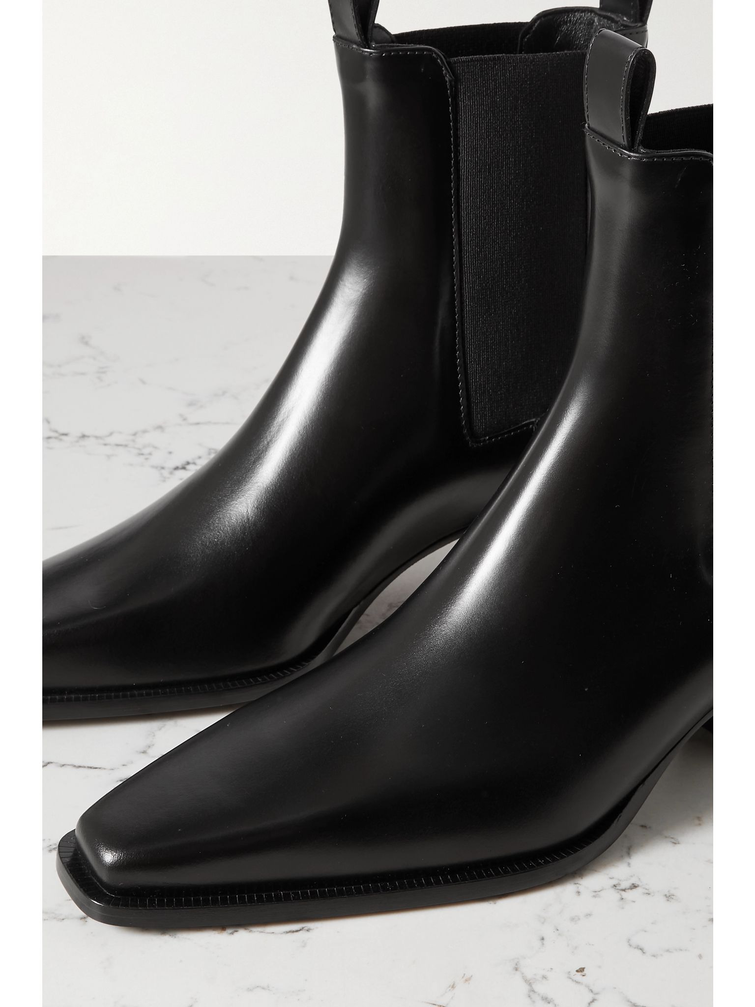 + NET SUSTAIN The City leather ankle boots Black - 4
