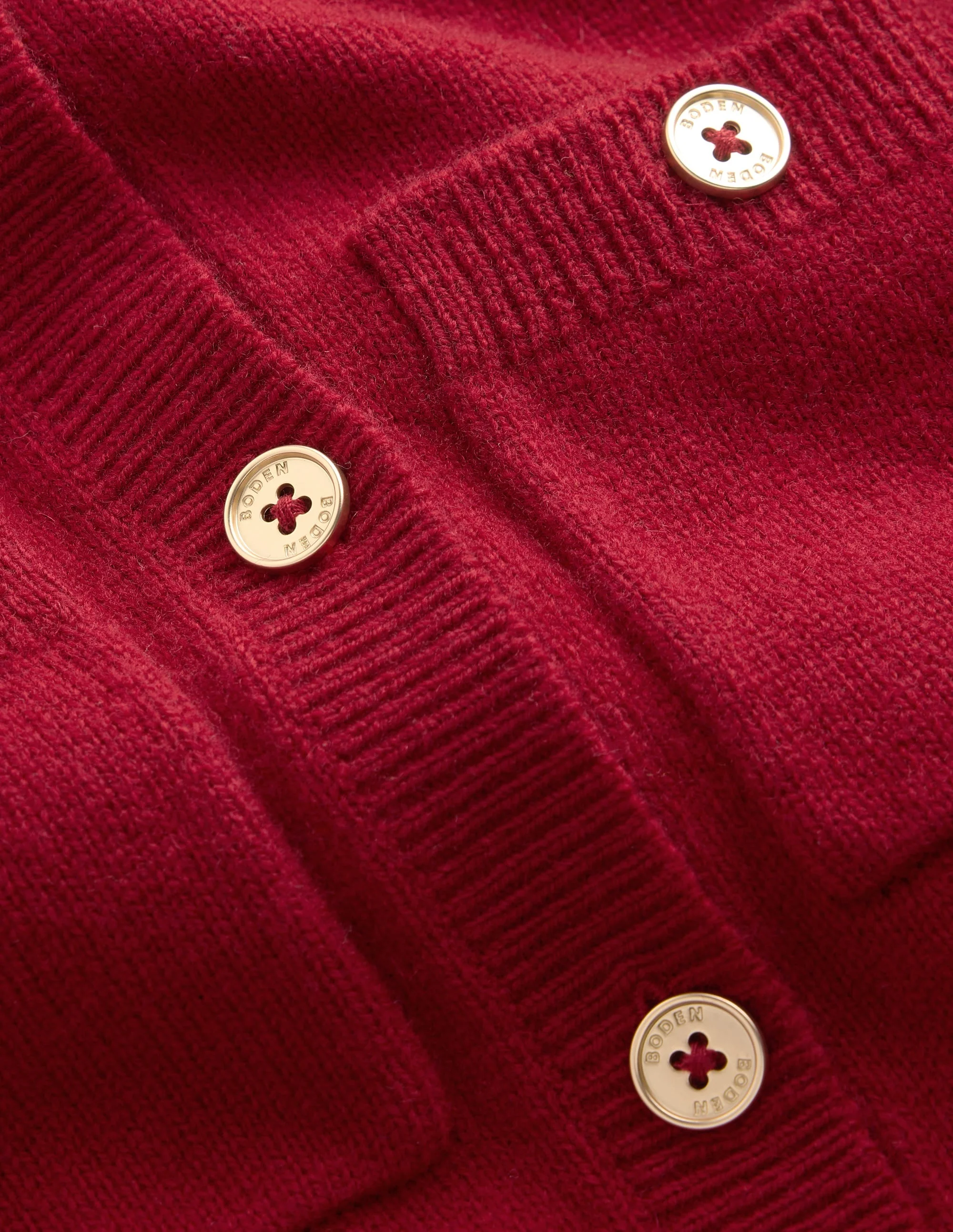 Marianne Merino Wool Cardigan-Crimson Red - 1