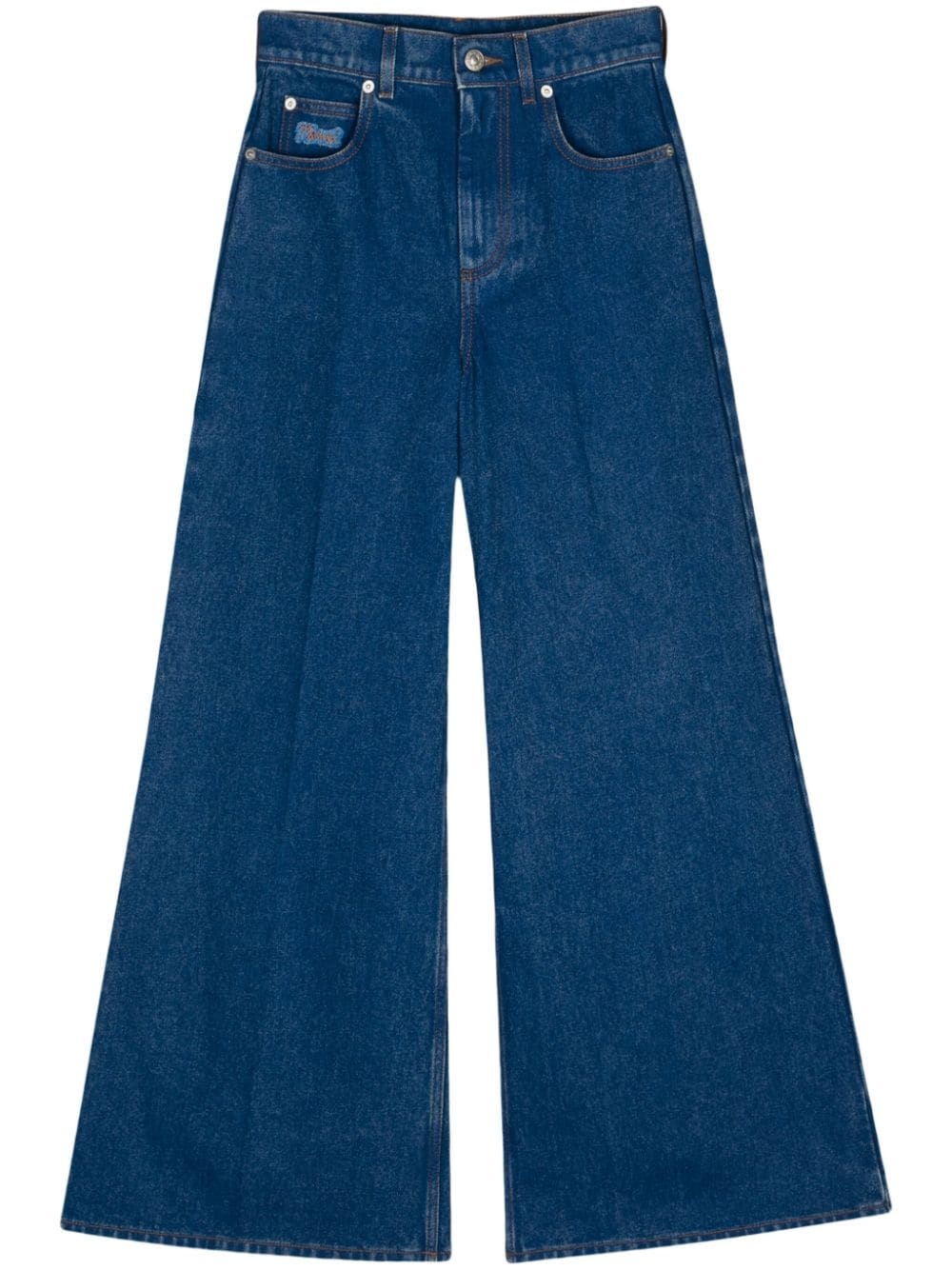 organic-cotton wide-leg jeans - 1