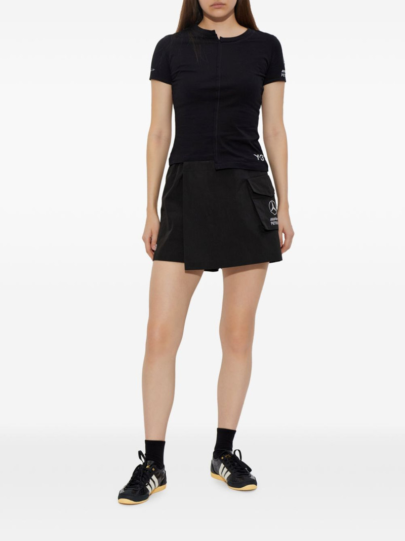 Y-3 x Mercedes logo-print shorts outlook