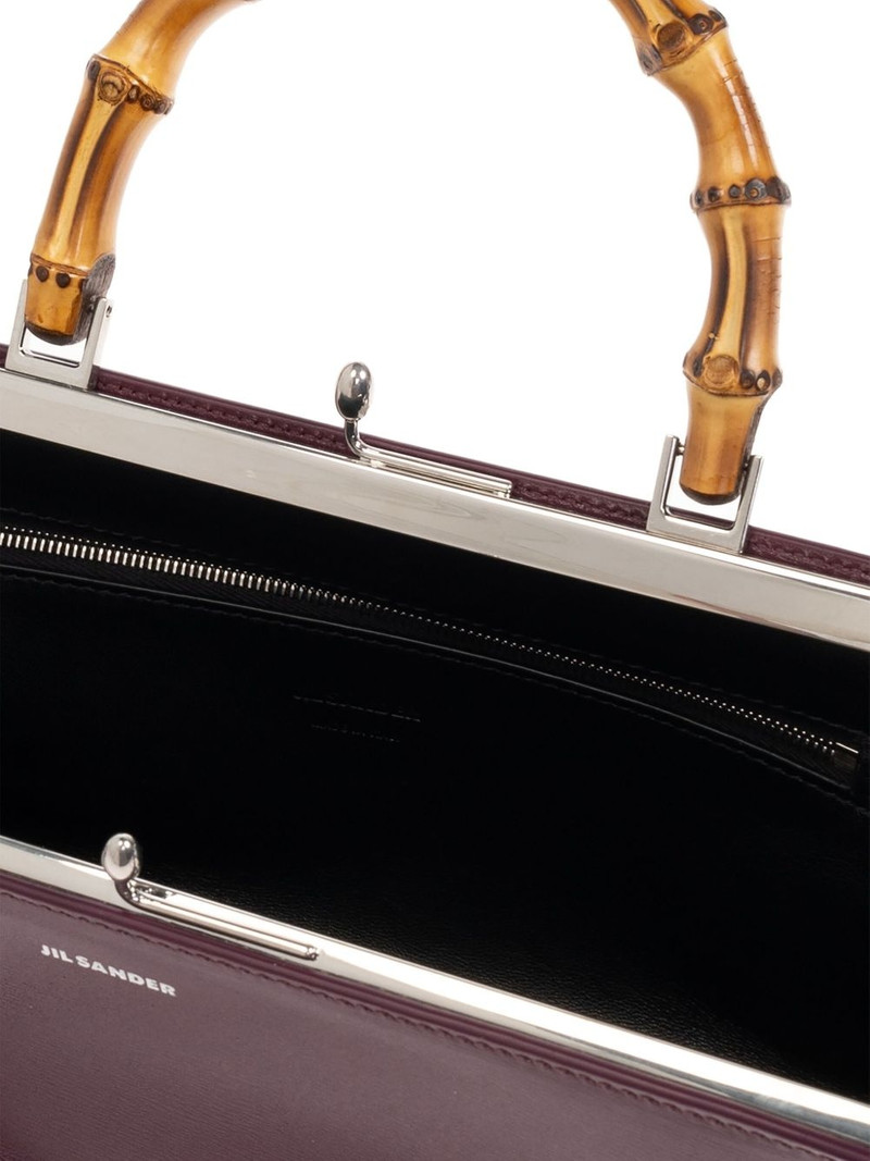 bamboo-handle leather tote bag 5