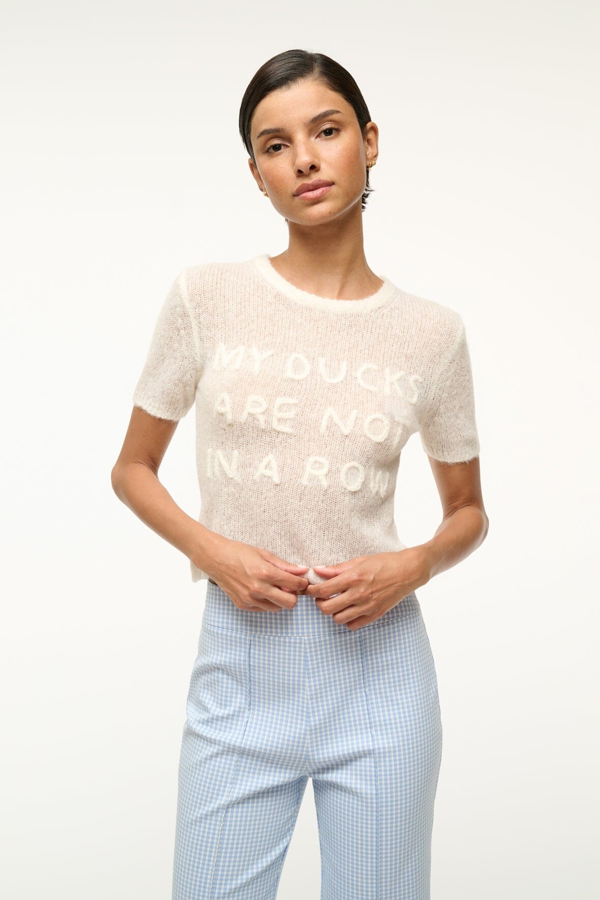 STAUD DUCKS IN A ROW TOP IVORY - 2