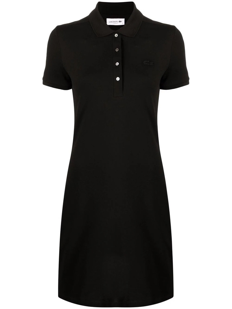 logo-patch detail polo dress 1