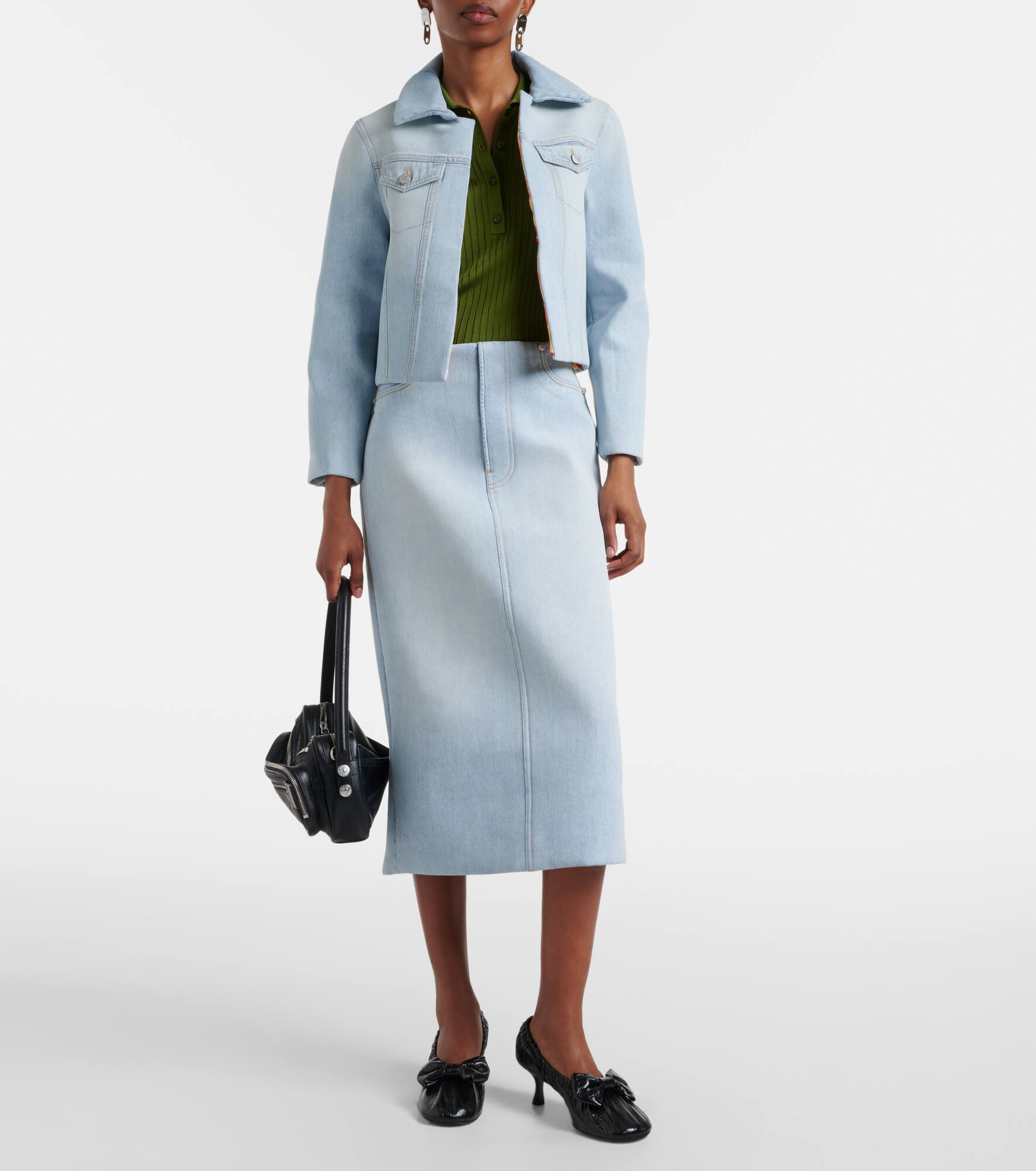 Denim midi skirt - 2